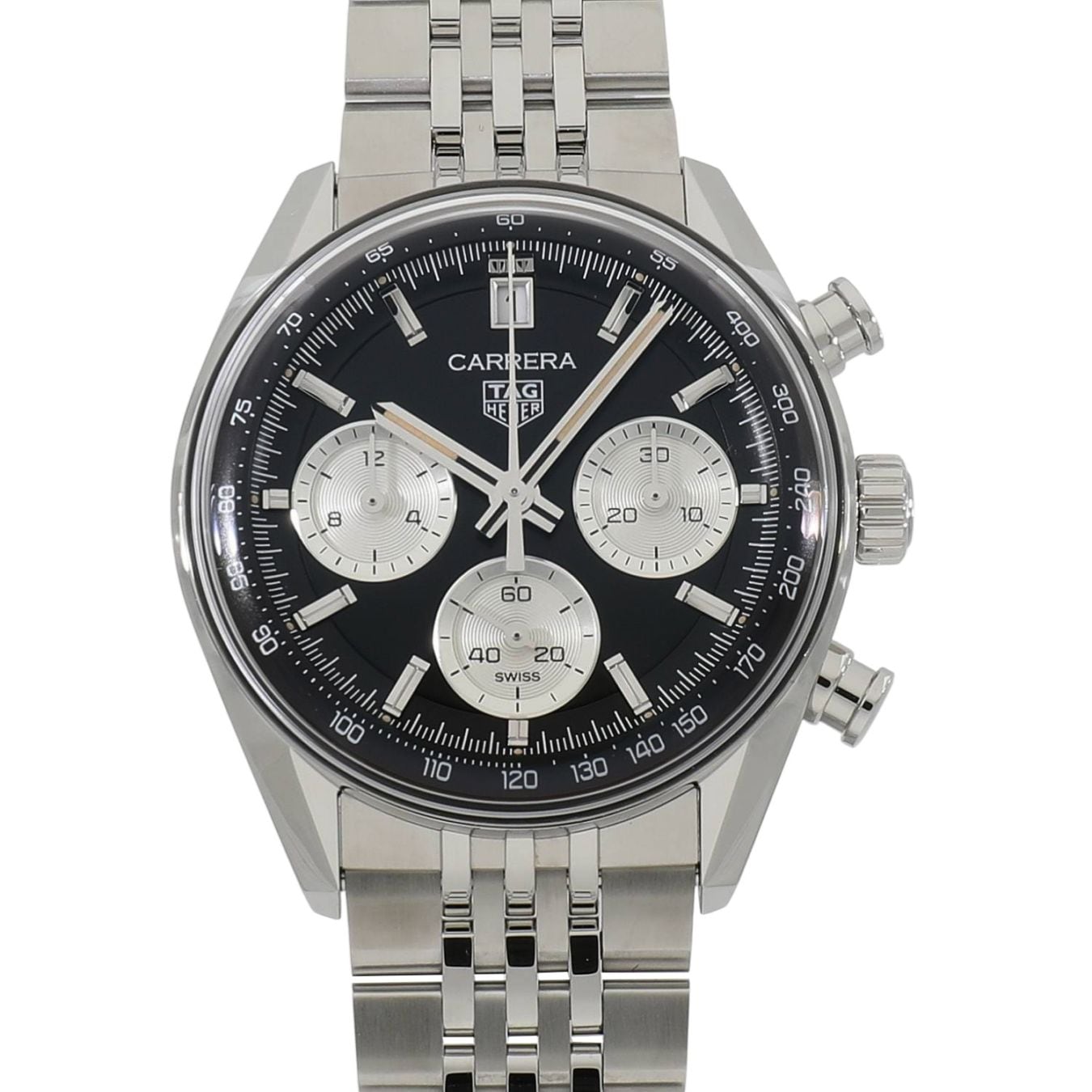 [新品]タグホイヤー カレラ クロノグラフ CBS2210.BA0048 ブラック メンズ