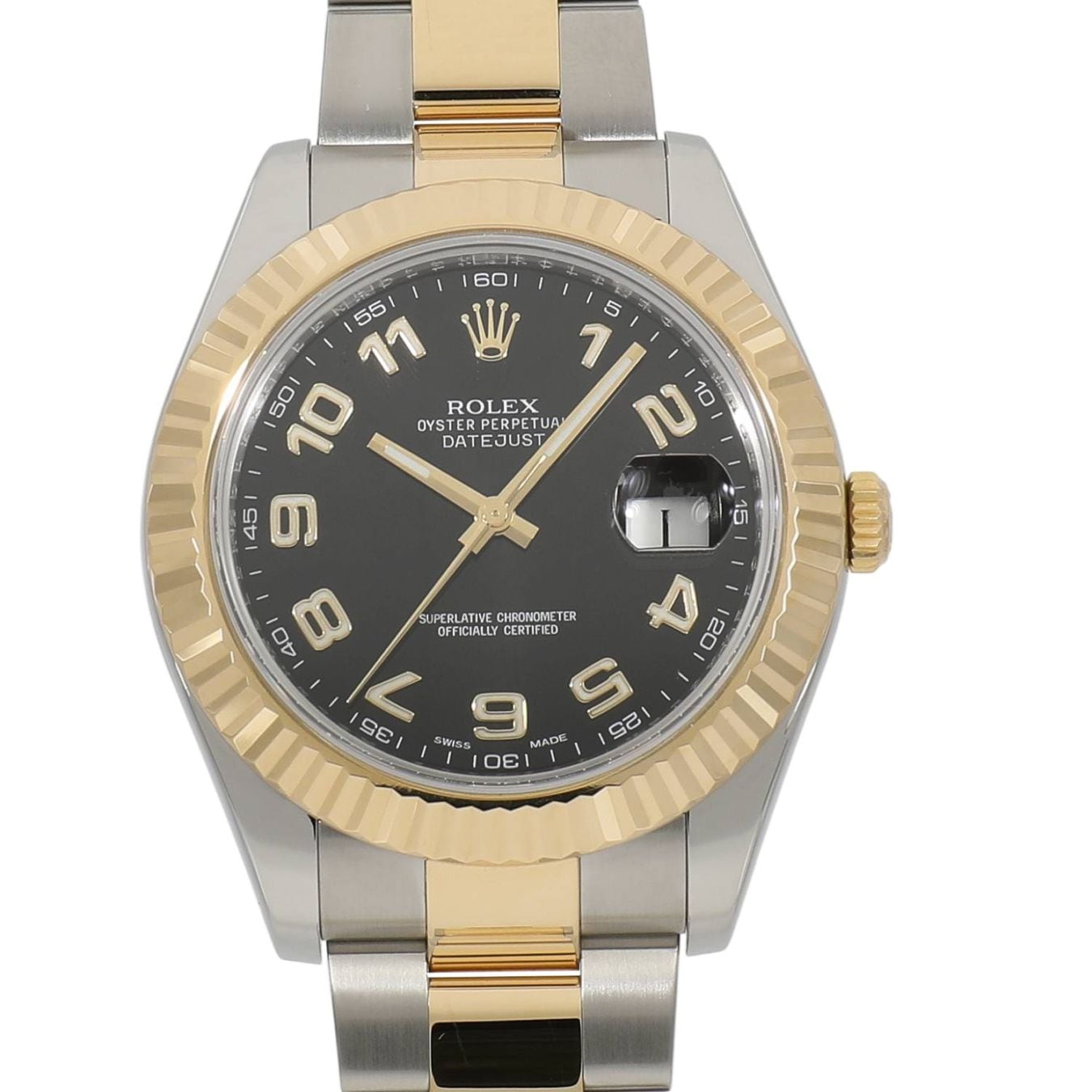 [中古]ロレックス デイトジャスト II 116333 G番 ブラック アラビア メンズ