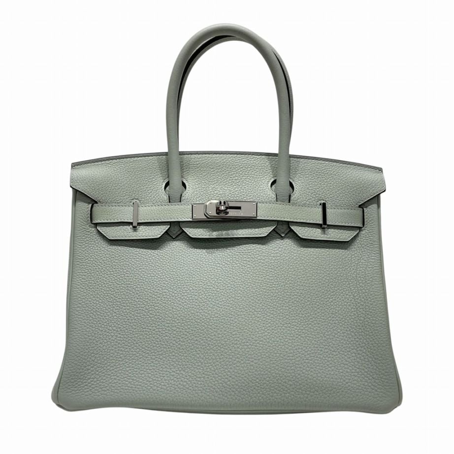 [中古]エルメス バーキン30 トゴ グリネヴェ（グリーン） シルバー金具