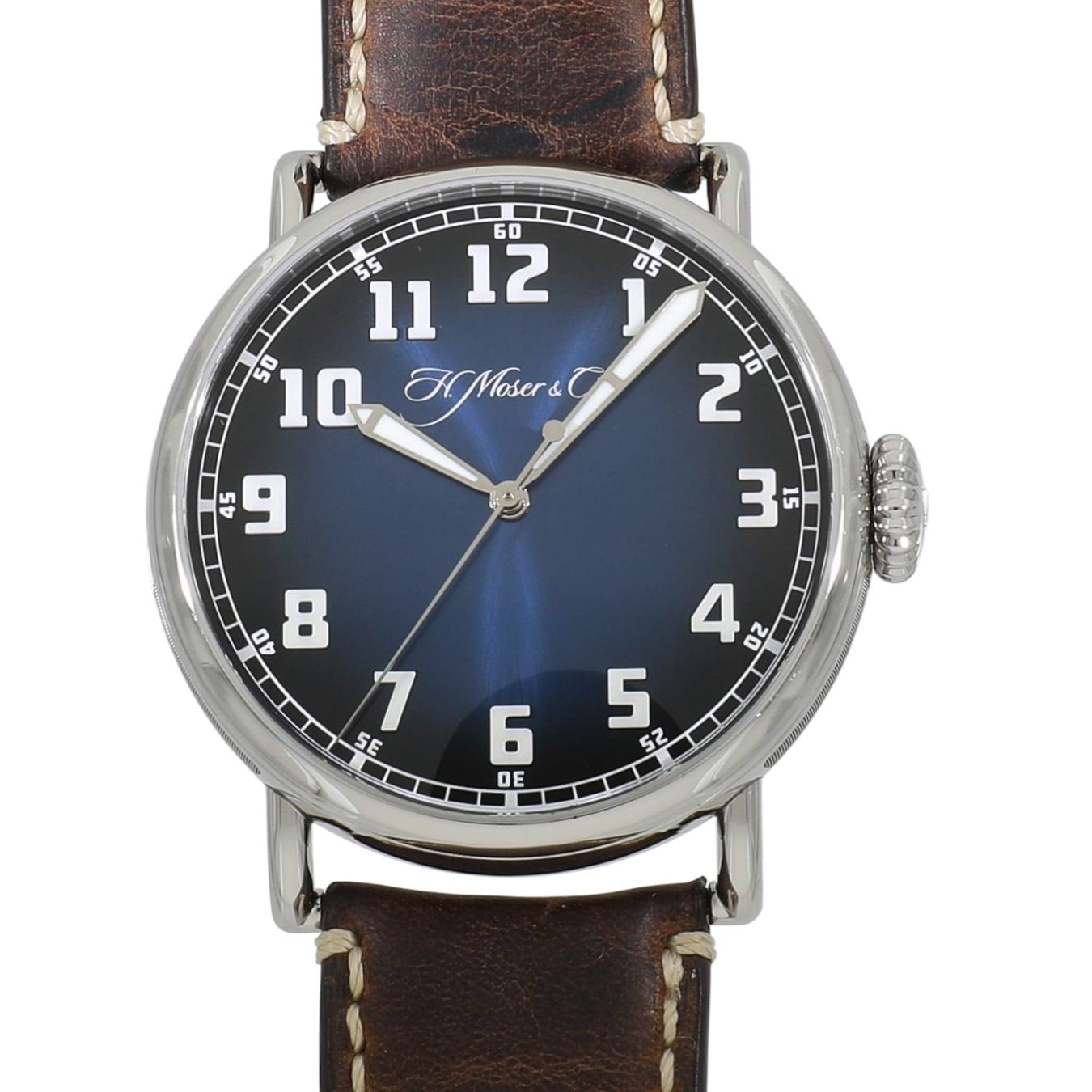 [中古]H.モーザー ヘリテージ センターセコンド ファンキーブルー 8200-1201 ファンキーブルーフュメ メンズ