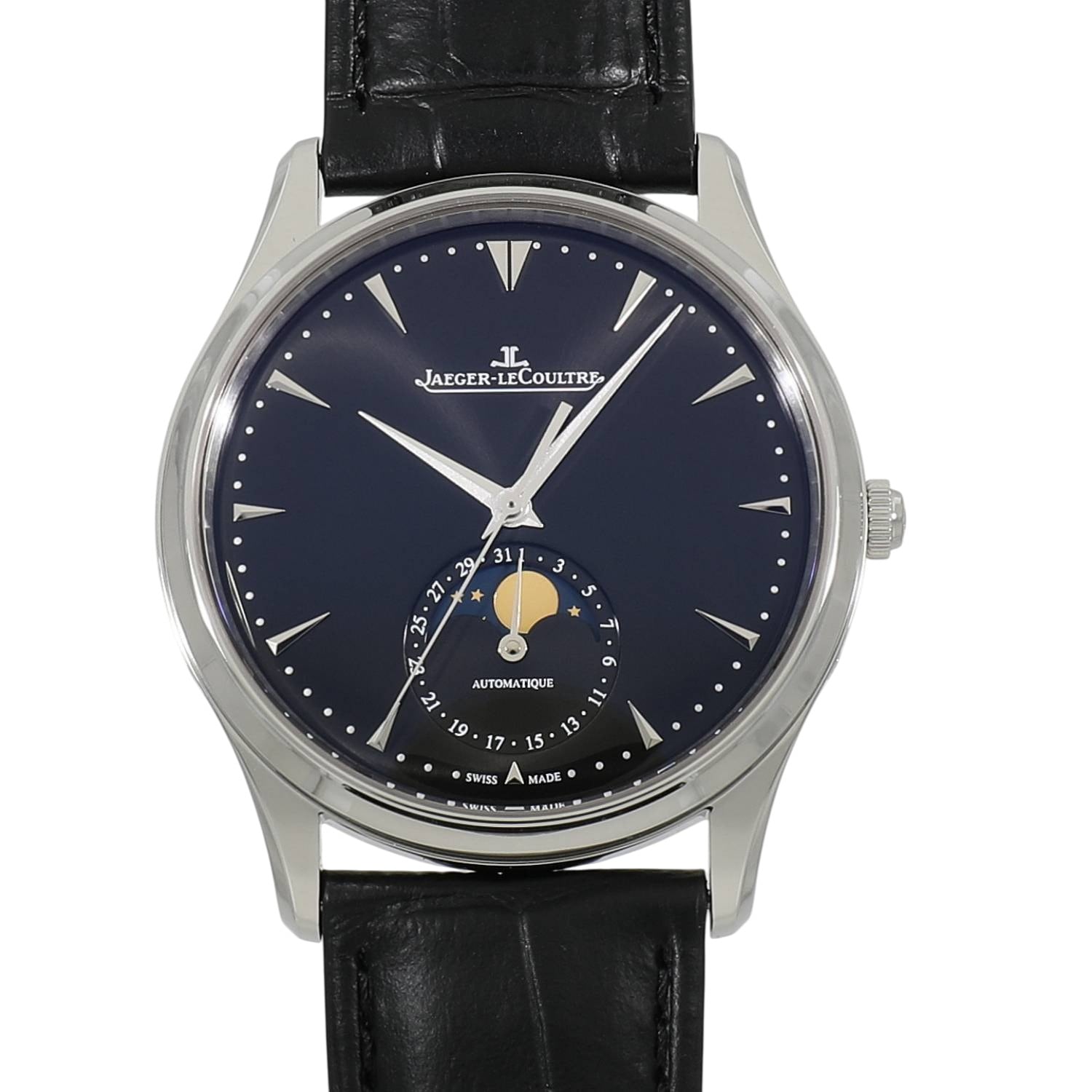 [中古]ジャガールクルト マスター ウルトラスリム ムーン 39 Q1368470 / 176.8.64.S ブラック メンズ