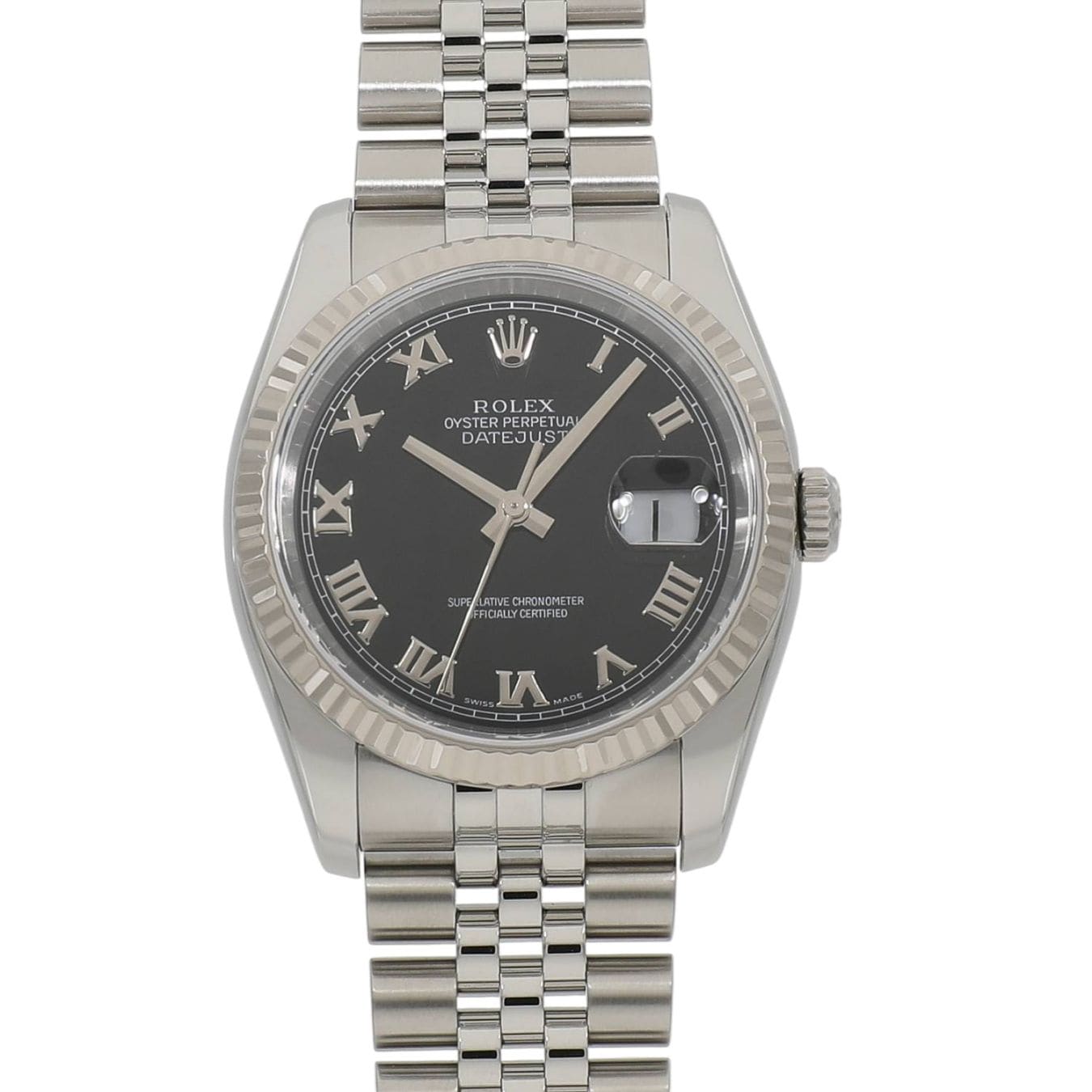 [中古]ロレックス デイトジャスト 116234 D番 ブラックローマ メンズ