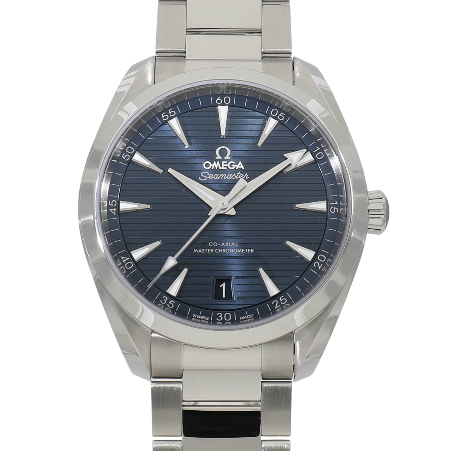 [未使用]オメガ シーマスター アクアテラ150m オメガコーアクシャル マスタークロノメーター 41mm 220.10.41.21.03.004 ブルー メンズ
