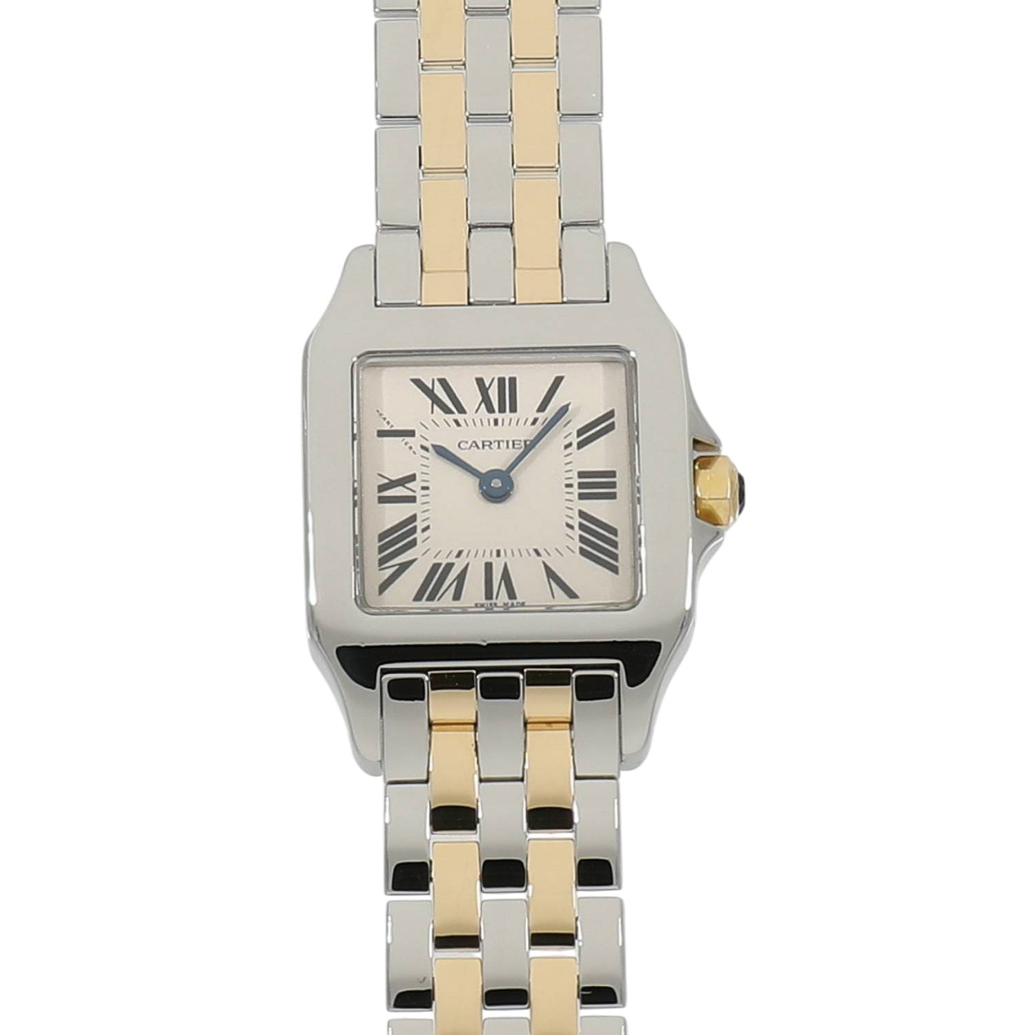 [中古]カルティエ サントス ドゥモワゼル ウォッチ スモール W25066Z6 アイボリー レディース