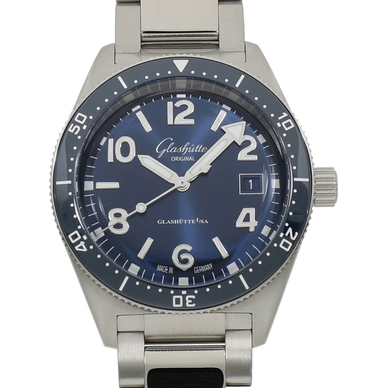 [中古]グラスヒュッテオリジナル スペシャリスト コレクション SeaQ 1-39-11-09-81-70 ブルー メンズ