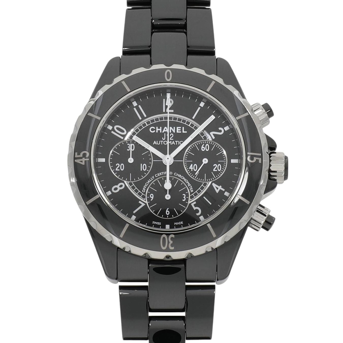 [中古]シャネル J12 クロノグラフ H0940 ブラック メンズ