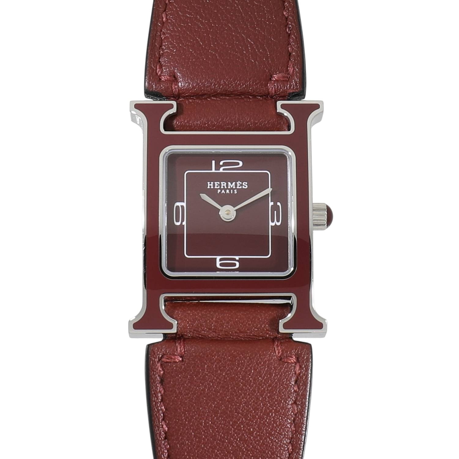 [中古]エルメス Hウォッチ HH1.223 レッド レディース