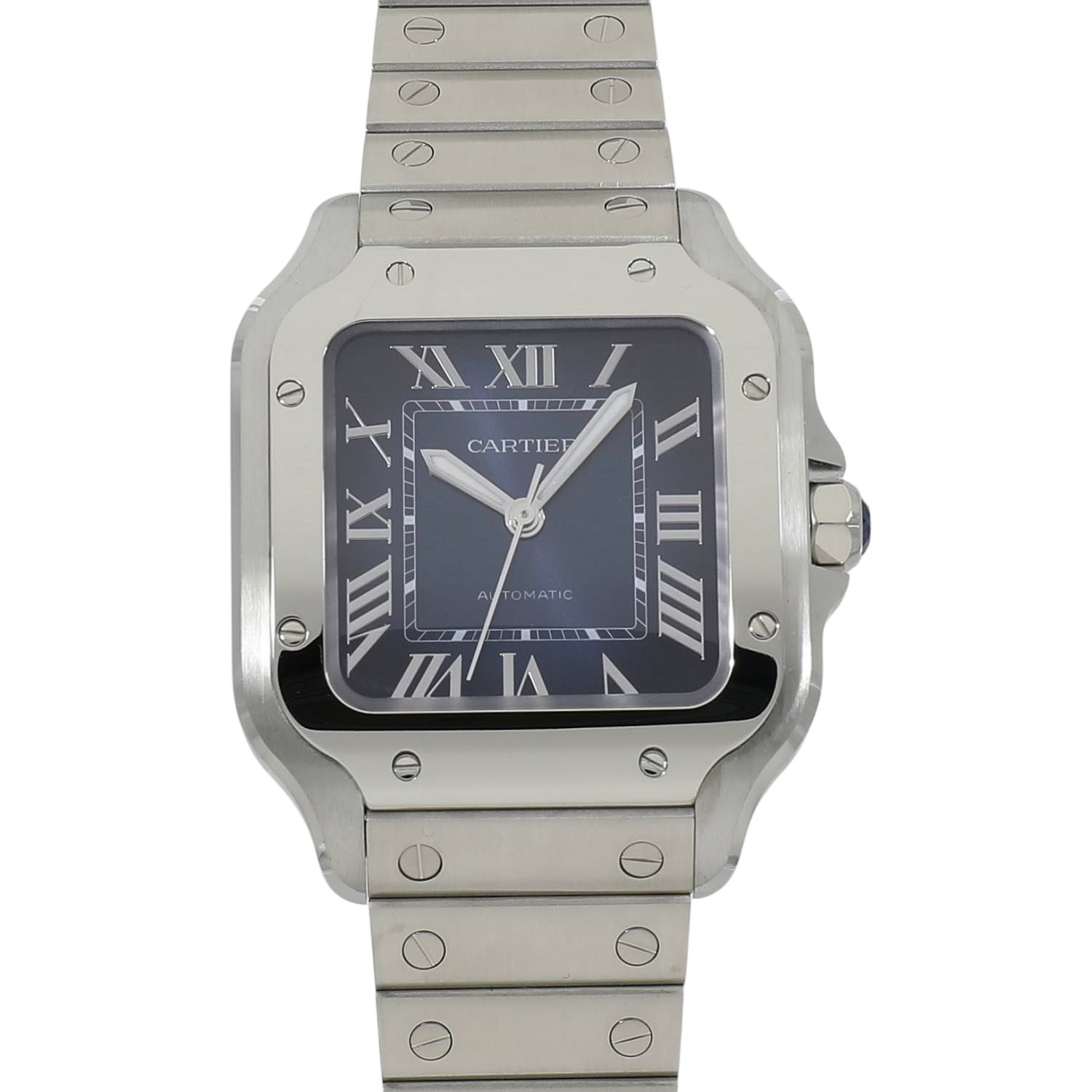 [未使用]カルティエ サントス ドゥ カルティエ MM WSSA0063 ブルー ユニセックス