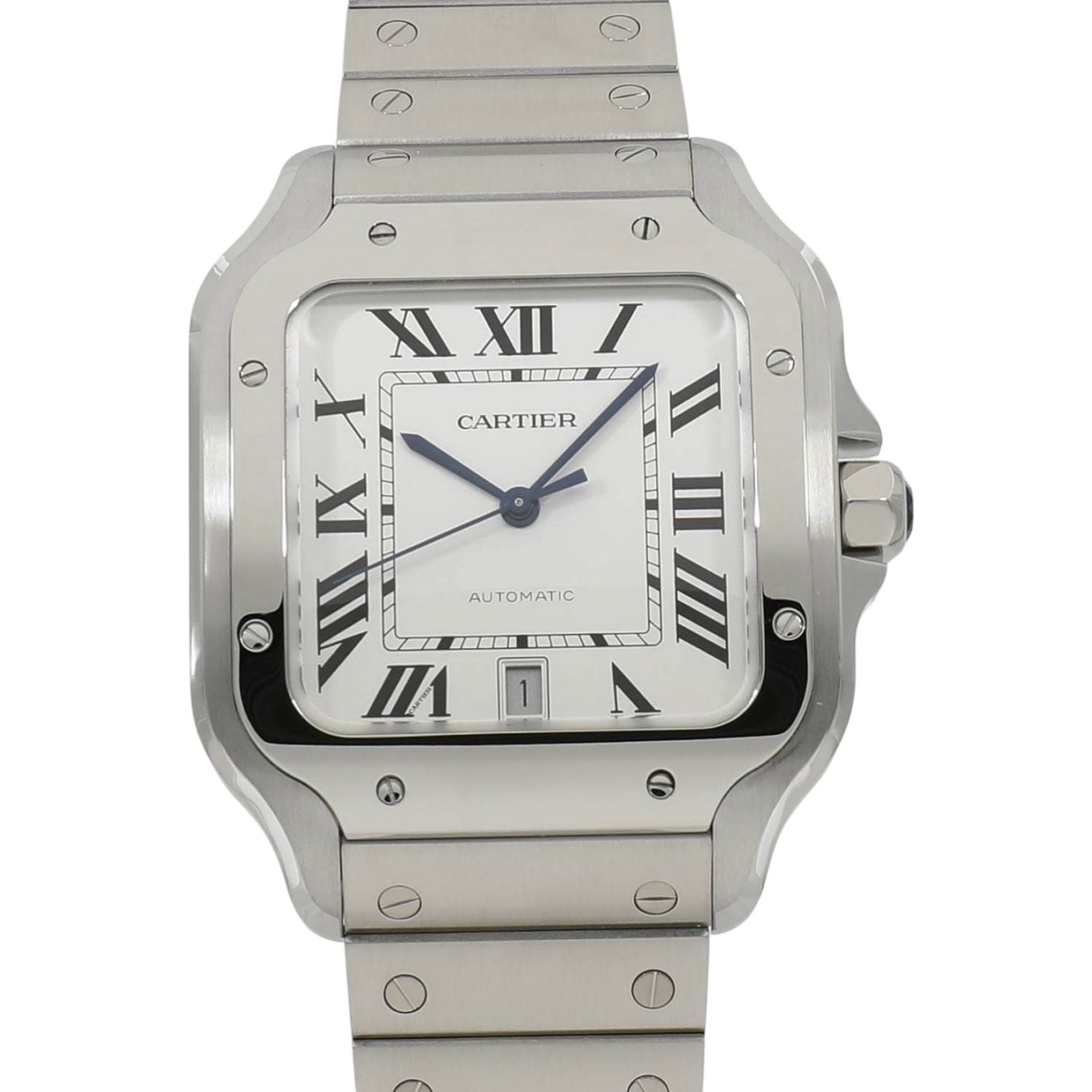 [未使用]カルティエ サントス ドゥ カルティエ ウォッチ LM WSSA0018 シルバー メンズ