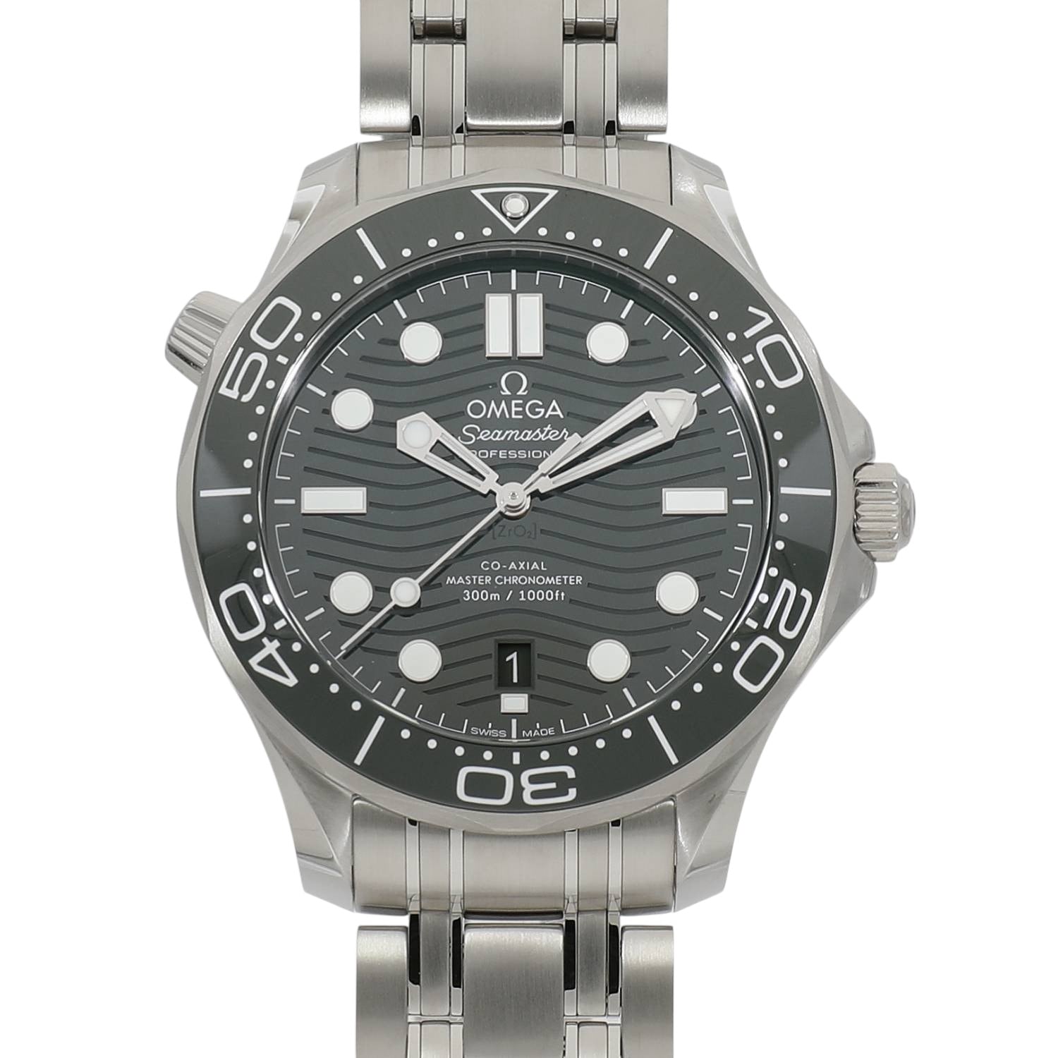 [未使用]オメガ シーマスターダイバー300m マスターコーアクシャル クロノメーター 42mm 210.30.42.20.10.001 グリーン メンズ