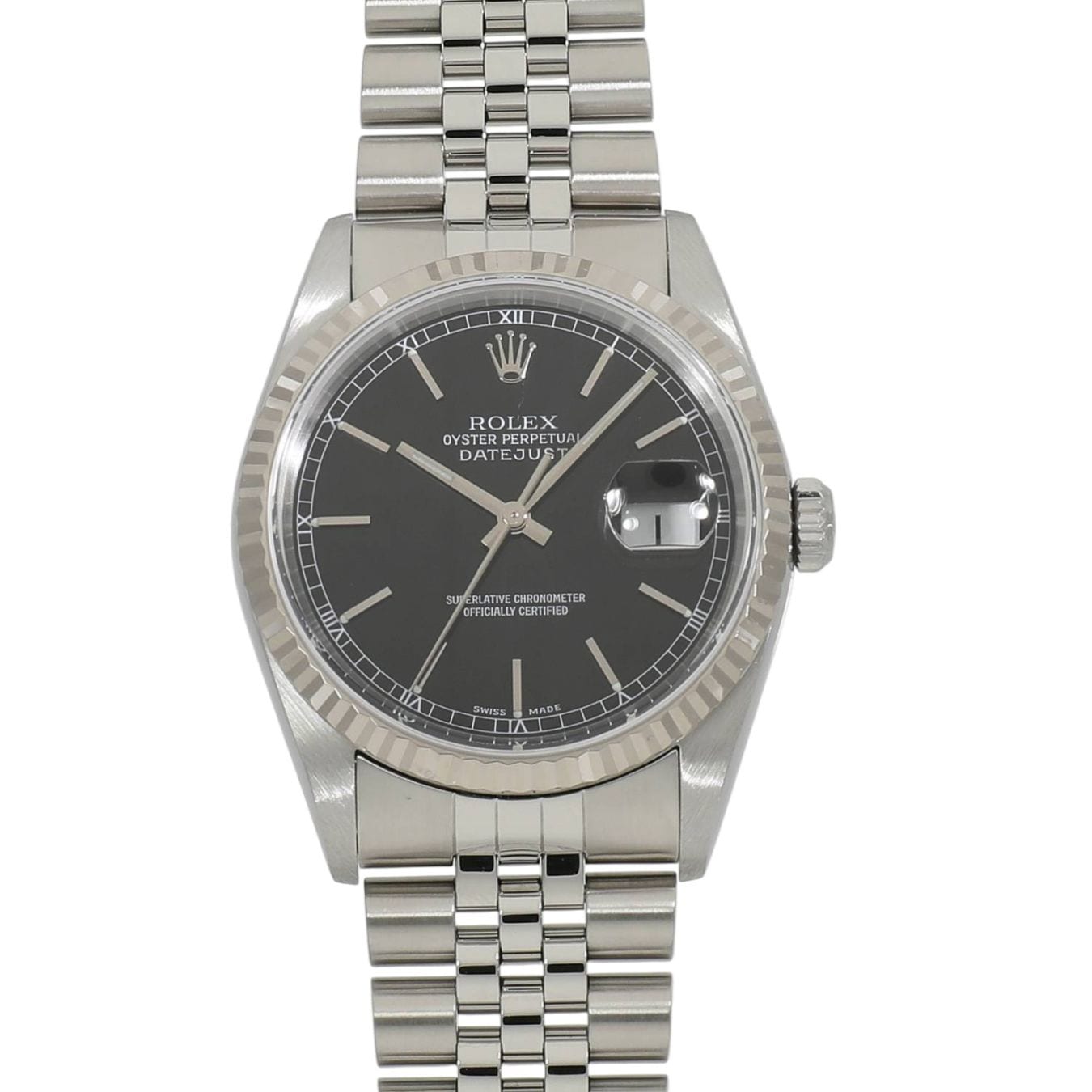 [中古]ロレックス デイトジャスト 16234 K番 ブラック メンズ