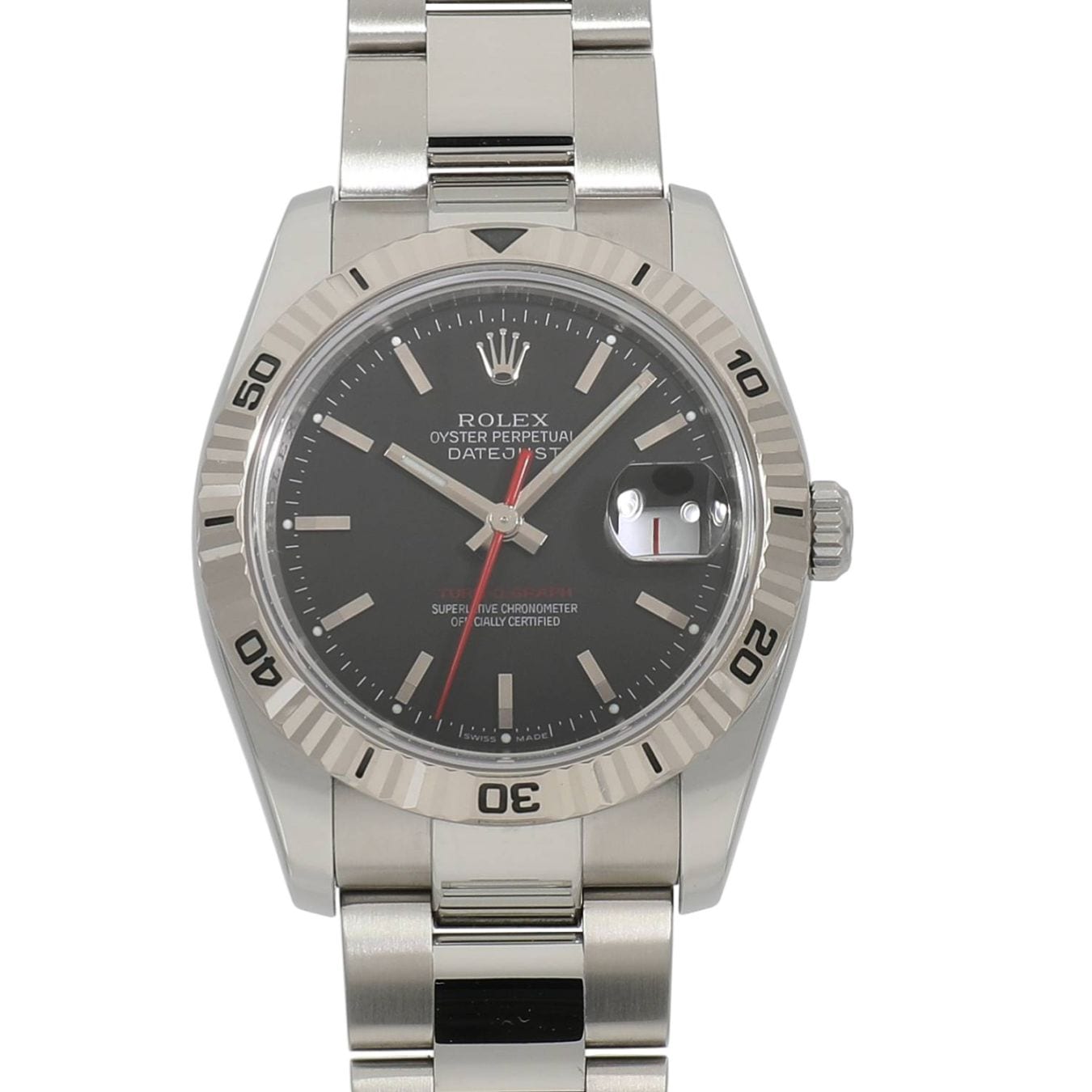 [中古]ロレックス デイトジャスト ターノグラフ 116264 M番 ブラック メンズ