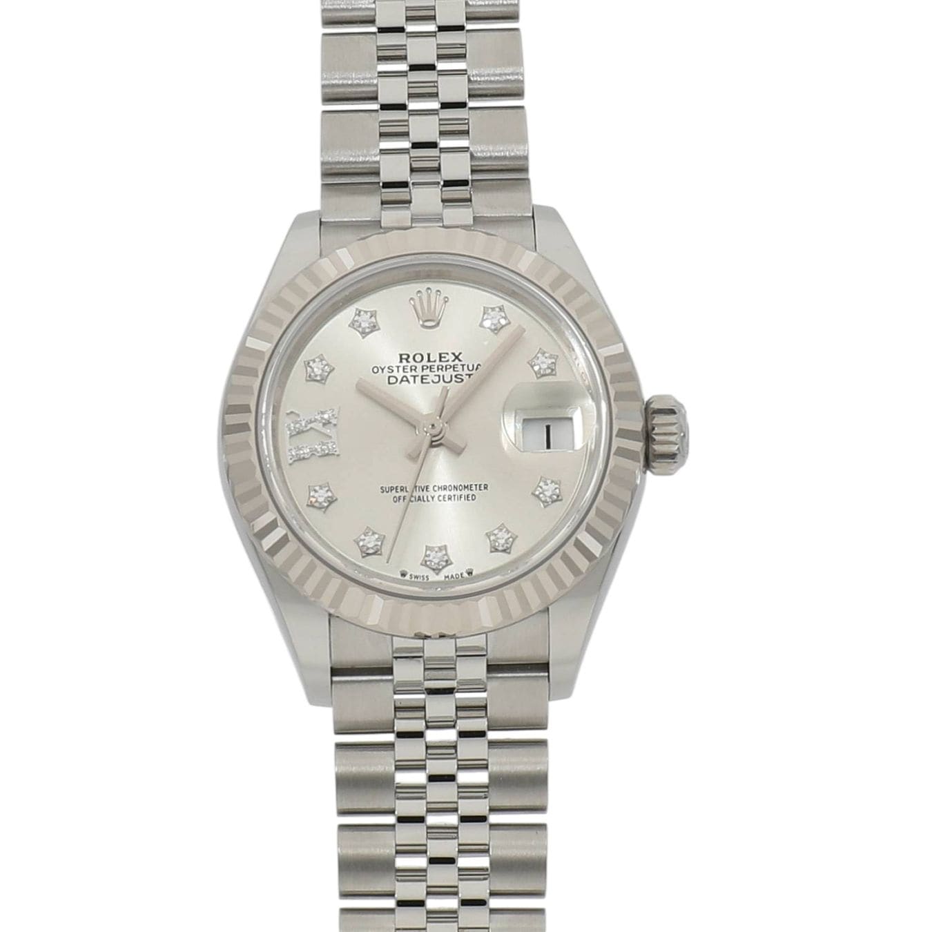 [新品]ロレックス レディ デイトジャスト 279174G シルバー×9Pスター/IXダイヤ レディース
