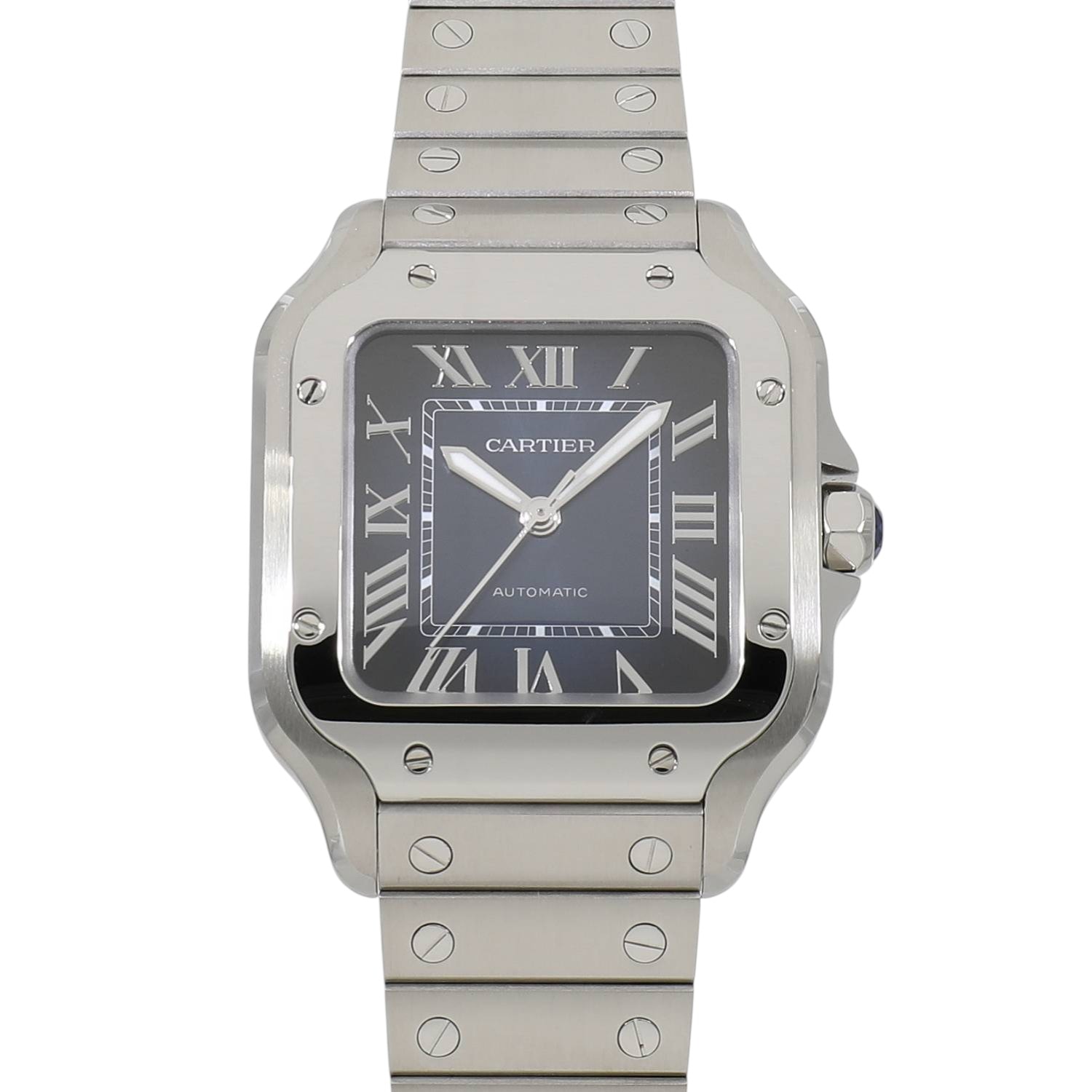 [未使用]カルティエ サントス ドゥ カルティエ MM WSSA0063 ブルー ユニセックス