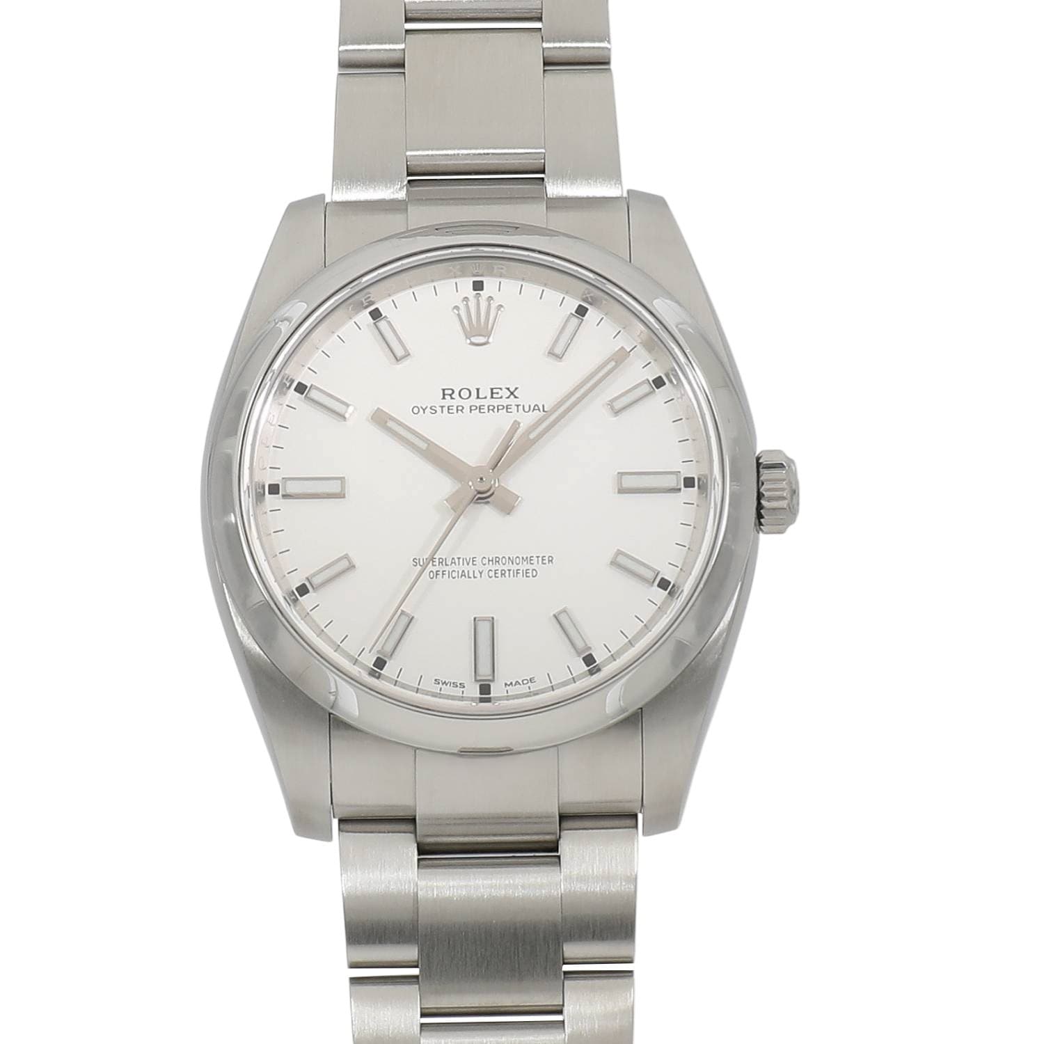 [中古]ロレックス オイスター パーペチュアル 114200 ランダム シルバー メンズ