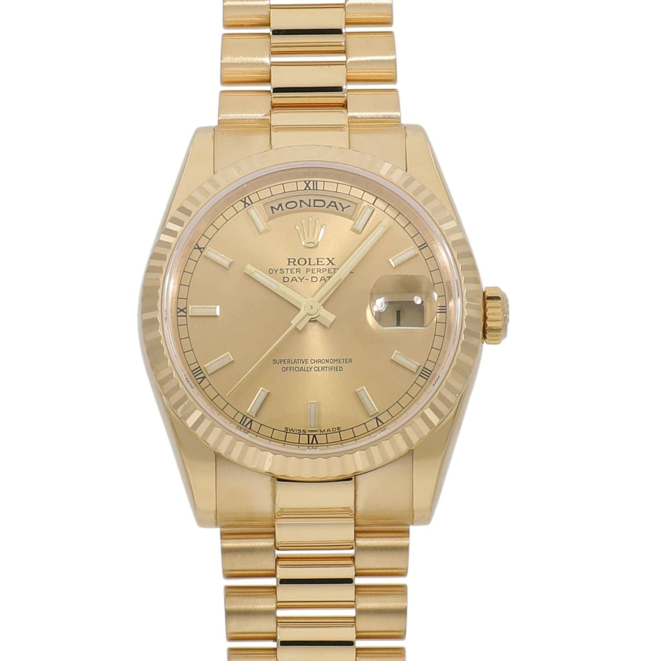 [中古]ロレックス デイデイト 118238 D番 シャンパン メンズ