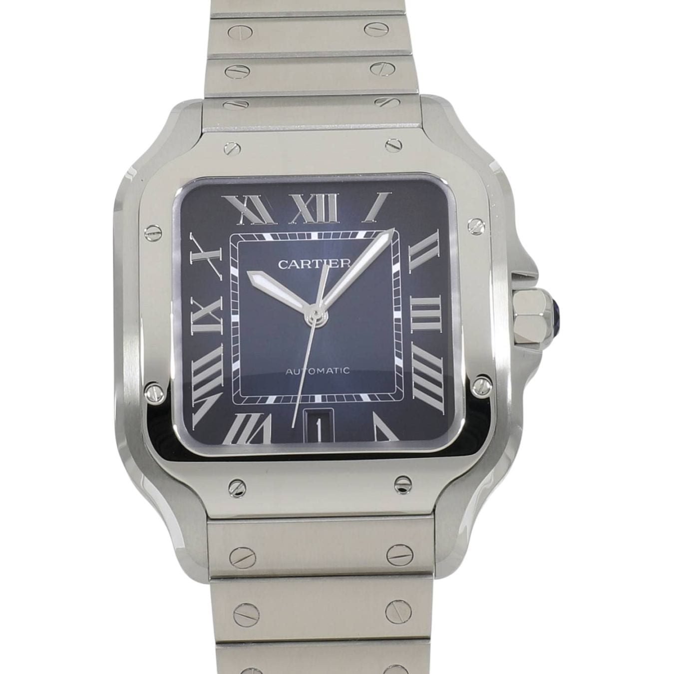 [未使用]カルティエ サントス ドゥ カルティエ LM WSSA0071 ブルー メンズ