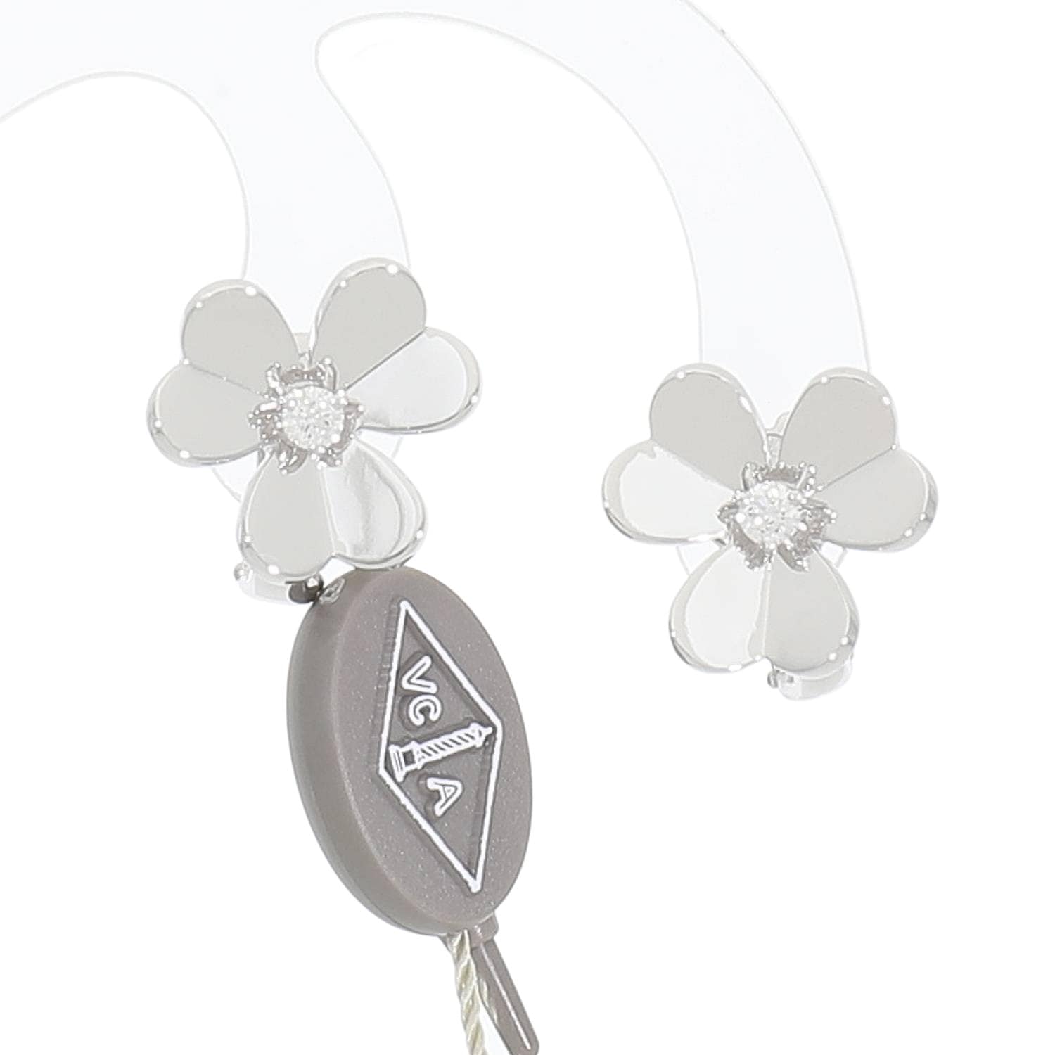 [新品]ヴァンクリーフ&アーペル フリヴォル スモールモデル ダイヤモンド イヤリング ピアス ホワイトゴールド VCARD80200