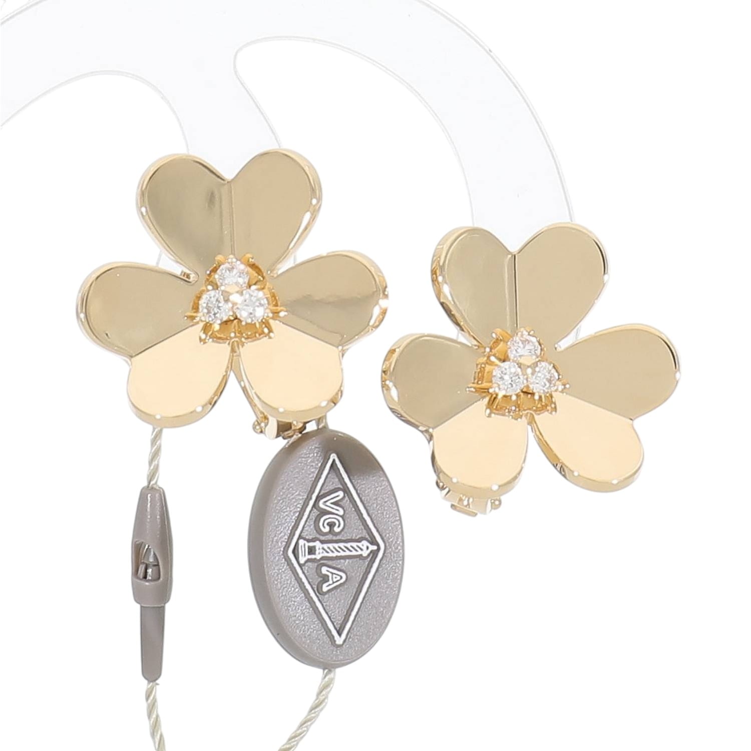 [新品]ヴァンクリーフ&アーペル フリヴォル ラージモデル ダイヤモンド イヤリング ピアス イエローゴールド VCARB65900