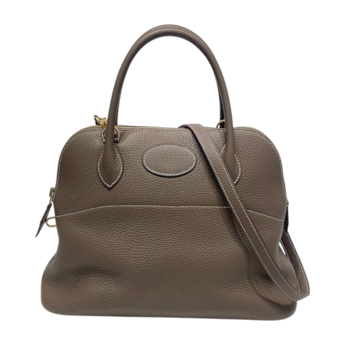 [中古]エルメス ボリード 31 トリヨンクレマンス エトゥープ（ベージュ） ゴールド金具 