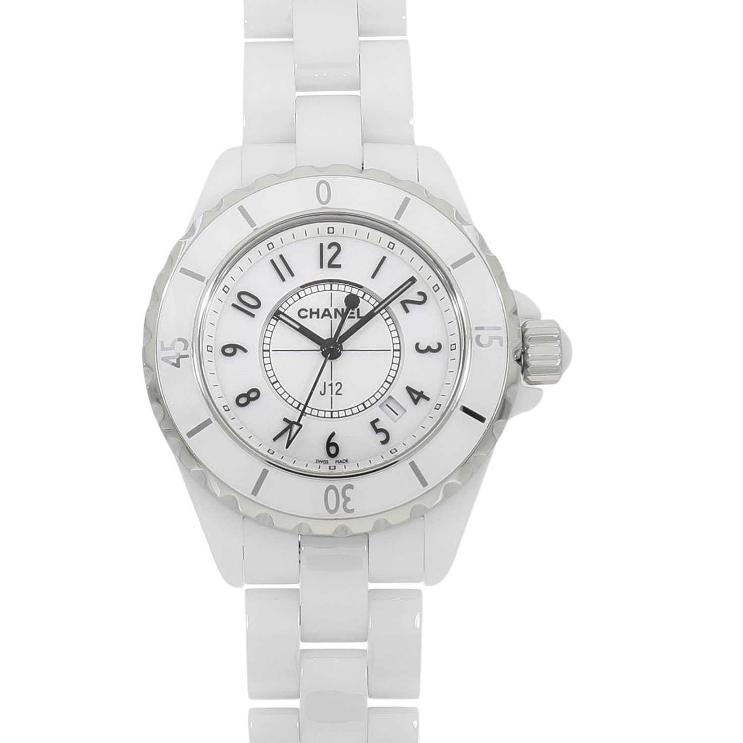 [中古]シャネル J12 ホワイトセラミック 33MM H0968 ホワイト ユニセックス
