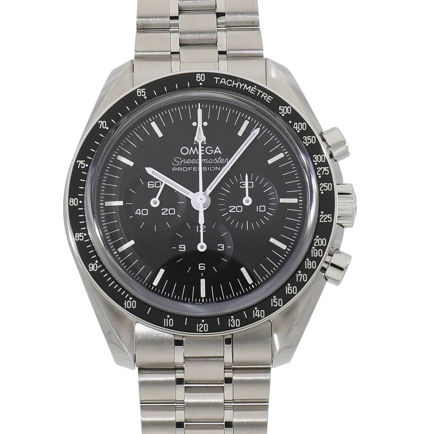 [中古]オメガ スピードマスター ムーンウォッチ プロフェッショナル コーアクシャル マスター クロノメーター クロノグラフ 310.30.42.50.01.002 ブラック メンズ