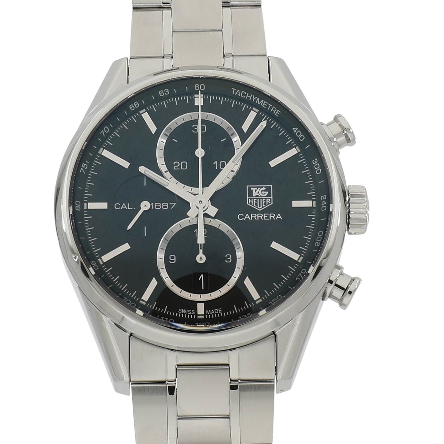 [中古]タグホイヤー カレラ クロノグラフ キャリバー 1887 CAR2110.BA0720 ブラック メンズ