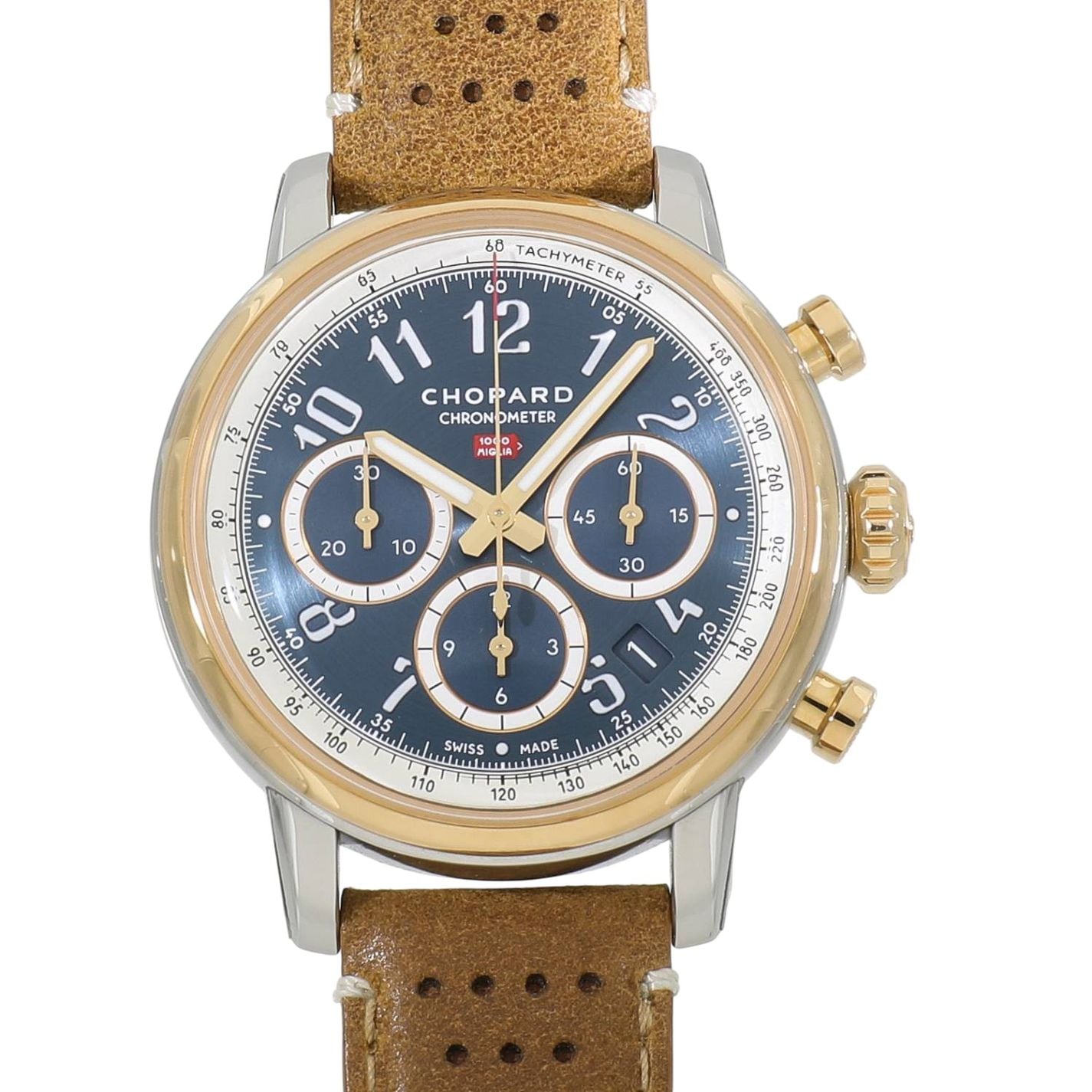 [未使用]ショパール ミッレ ミリア クラシック クロノグラフ 168619-4001 グリージョ ブルー メンズ