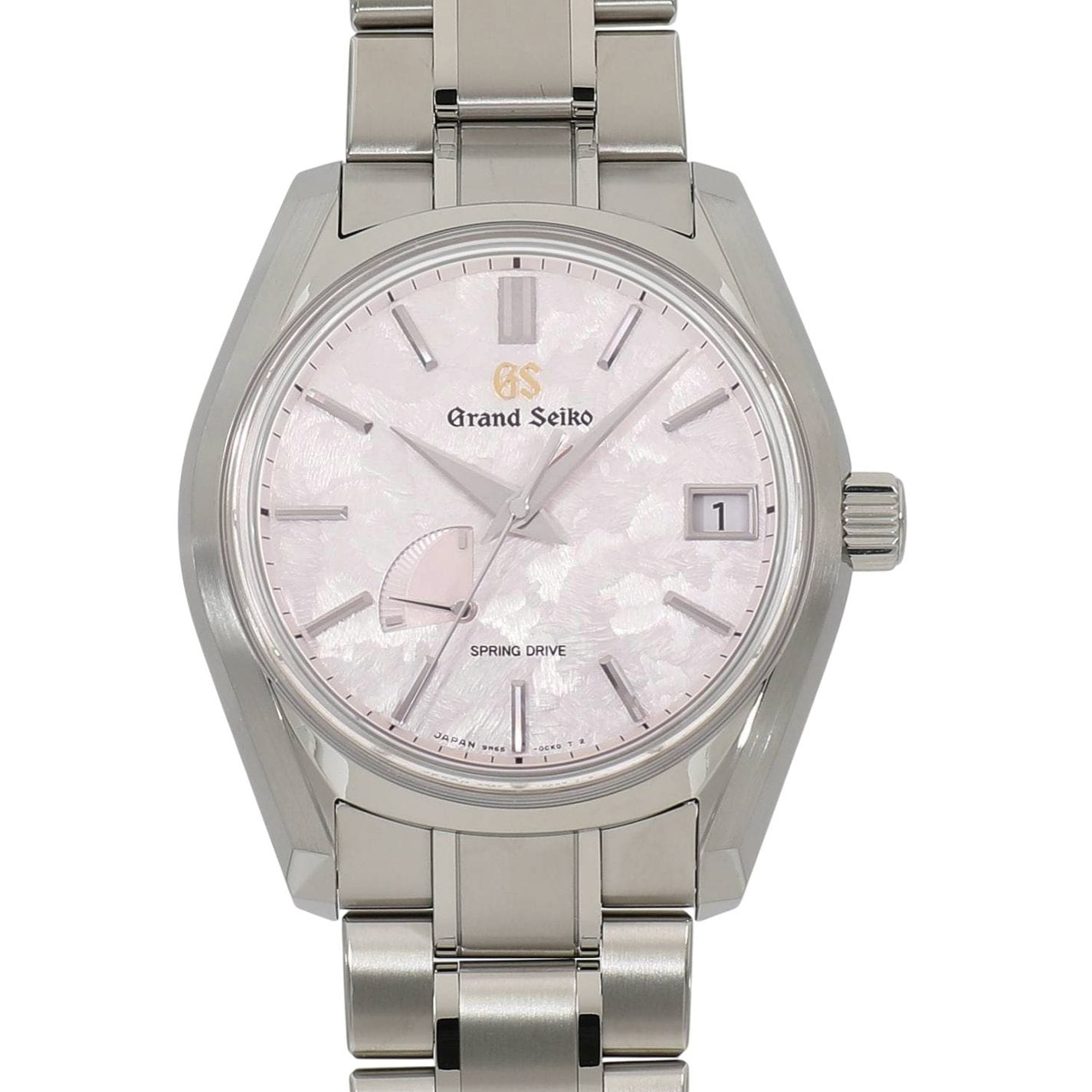 [未使用]セイコー グランドセイコー ヘリテージコレクション スプリングドライブ パワーリザーブ 春分・花筏 SBGA443 / 9R65-0DG0 ピンク メンズ