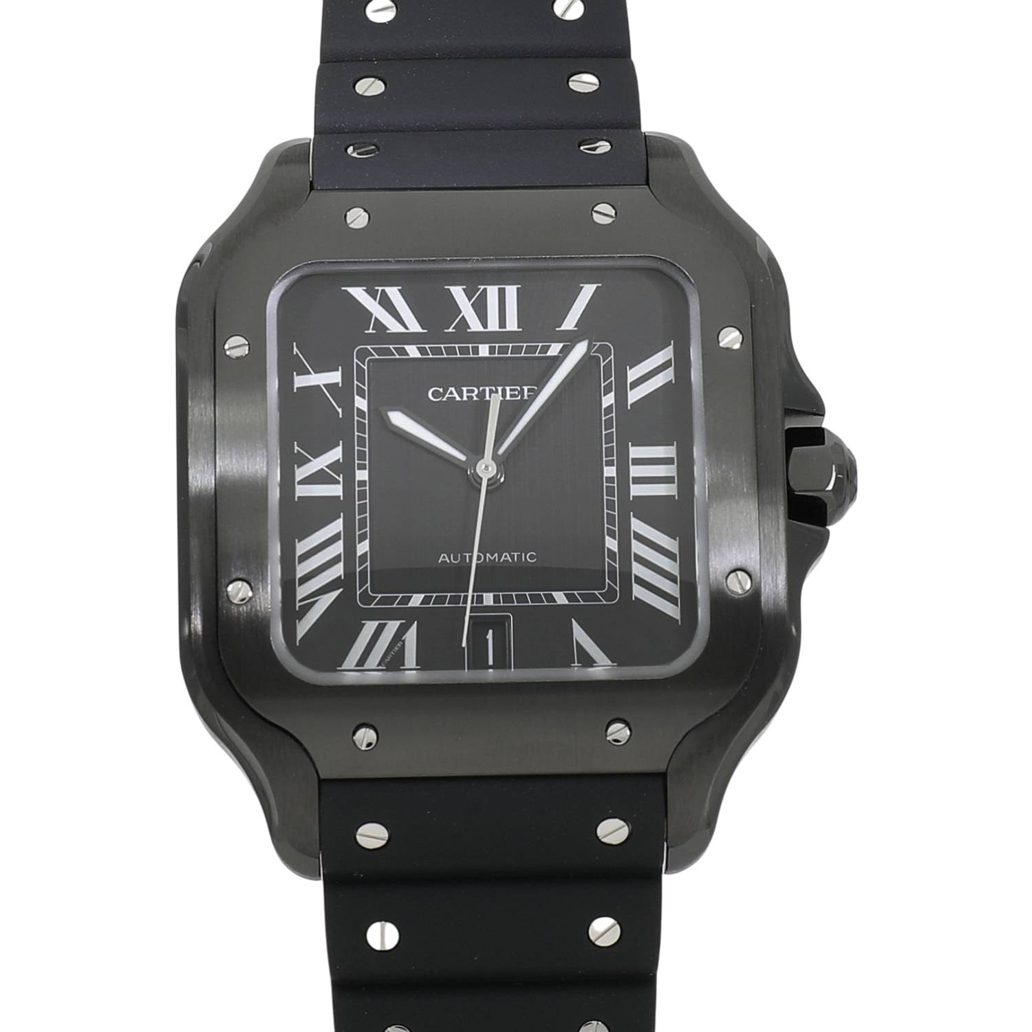 [未使用]カルティエ サントス ドゥ カルティエ LM WSSA0039 ブラック メンズ