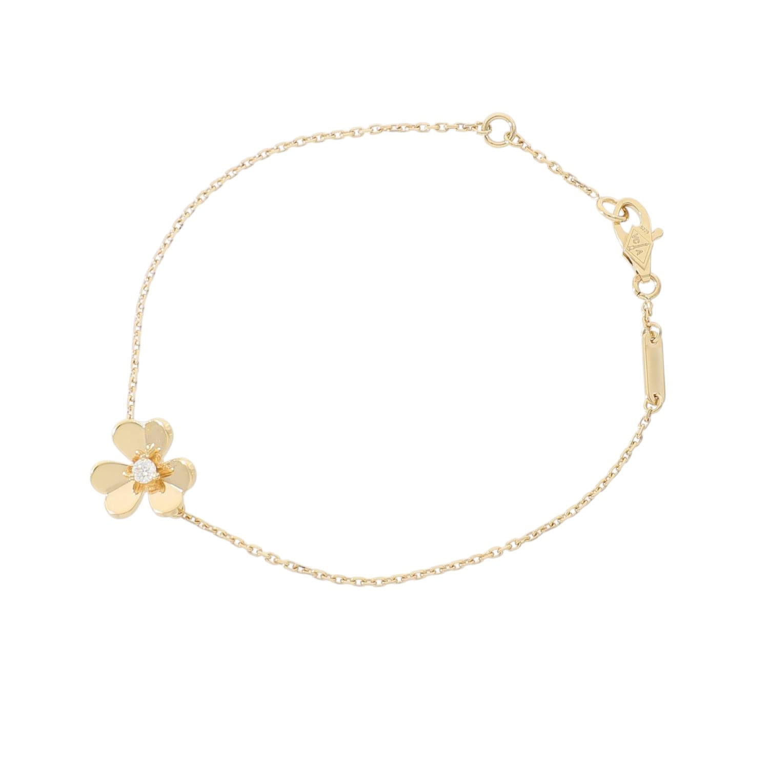 [中古]ヴァンクリーフ&アーペル フリヴォル ミニモデル ダイヤモンド ブレスレット イエローゴールド VCARP0J200