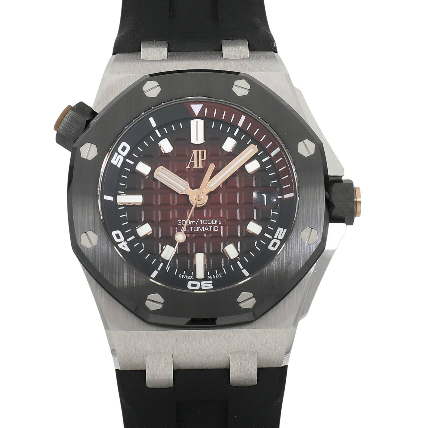 [中古]オーデマピゲ ロイヤルオーク オフショア ダイバー 日本限定100本 15720CN.OO.A002CA.02 スモーク ディープ レッド メンズ