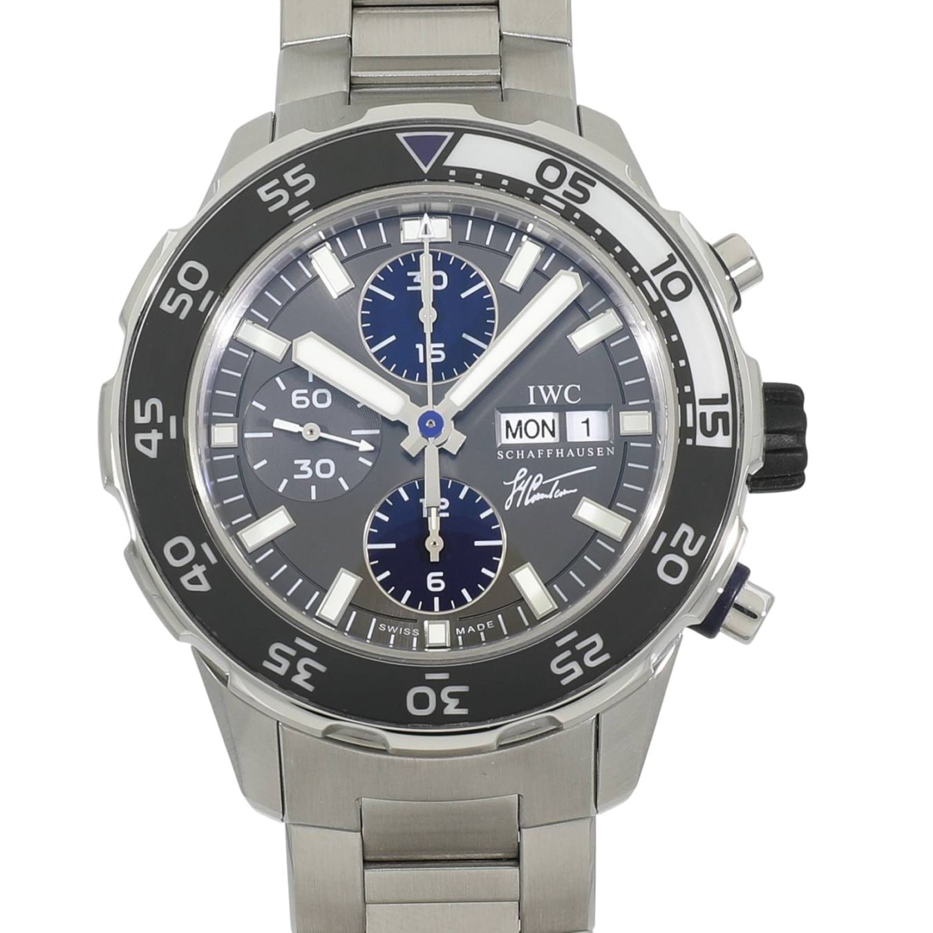 [中古]IWC アクアタイマー クロノグラフ ジャック＝イヴ・クストー IW376706 グレー×ネイビー メンズ