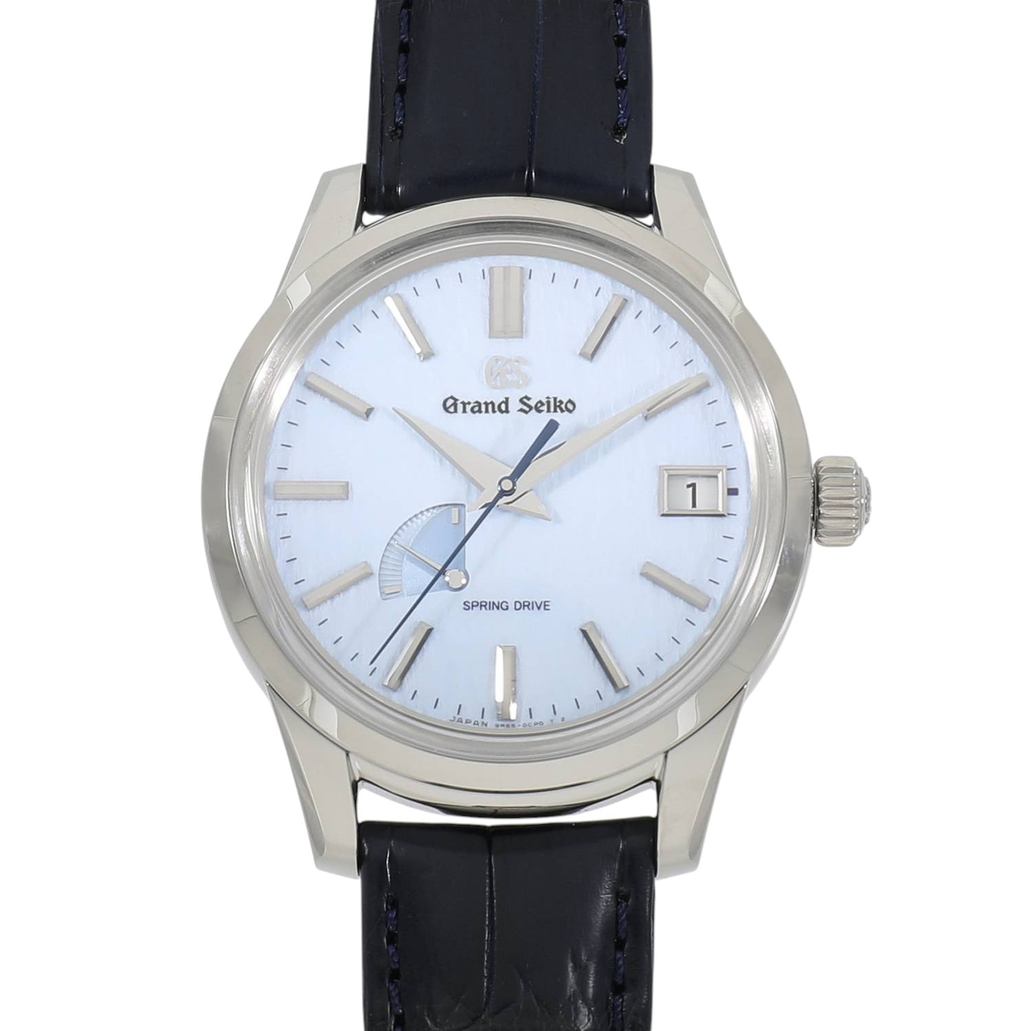 [未使用]セイコー グランドセイコー エレガンスコレクション スプリングドライブ パワーリザーブ 雪白ブルー SBGA407 / 9R65-0DJ0 ブルー メンズ