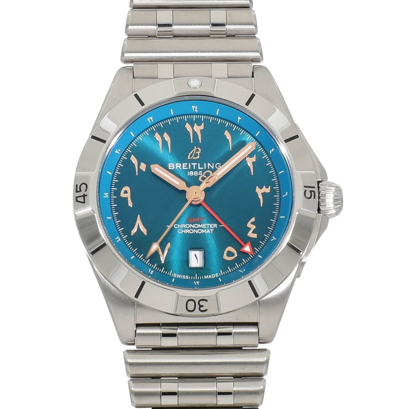 [未使用]ブライトリング クロノマット オートマチック GMT 40 中東限定 200本 A323983B1C1A1 / A32398 グリーン メンズ