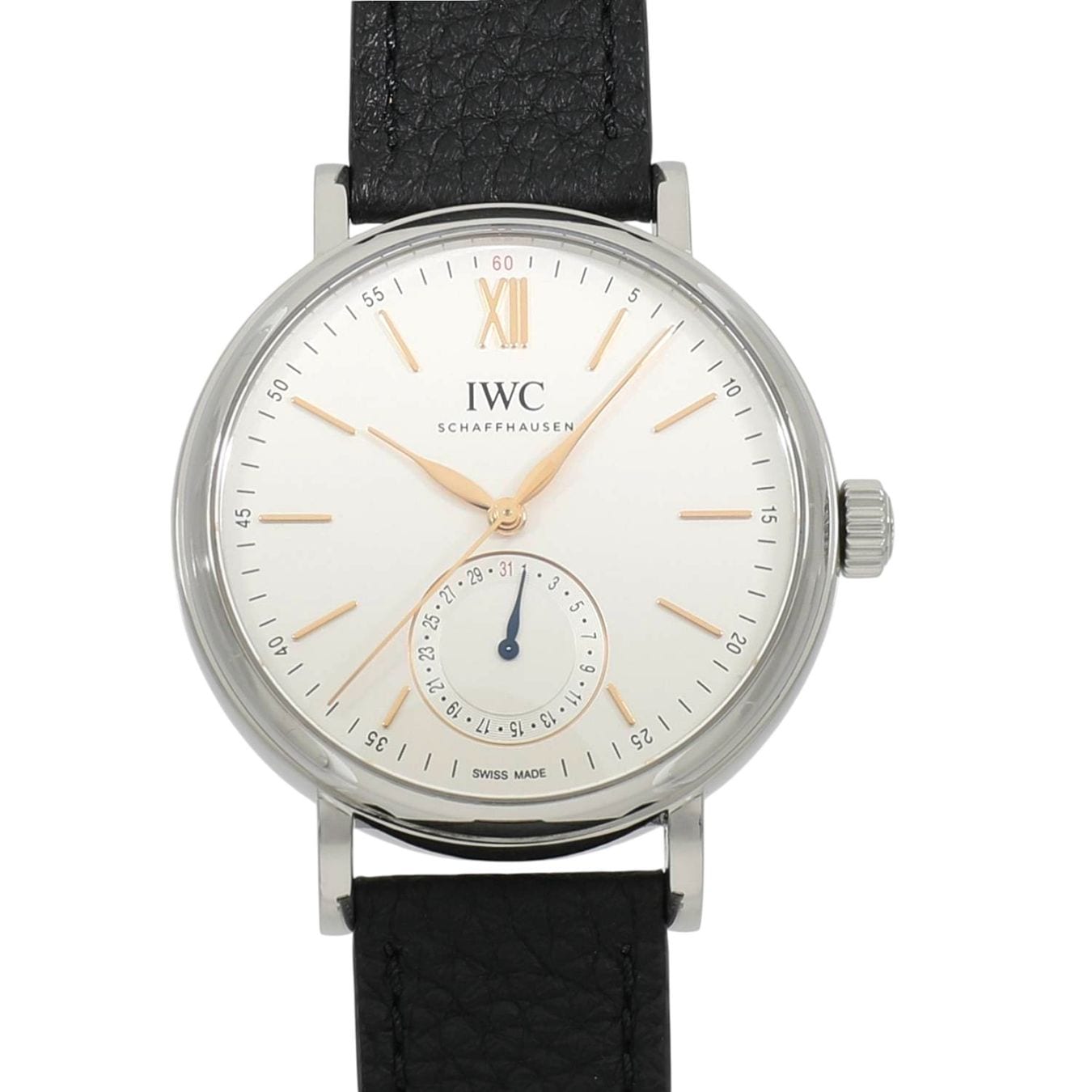 [中古]IWC ポートフィノ ポインターデイト IW359201 シルバー メンズ