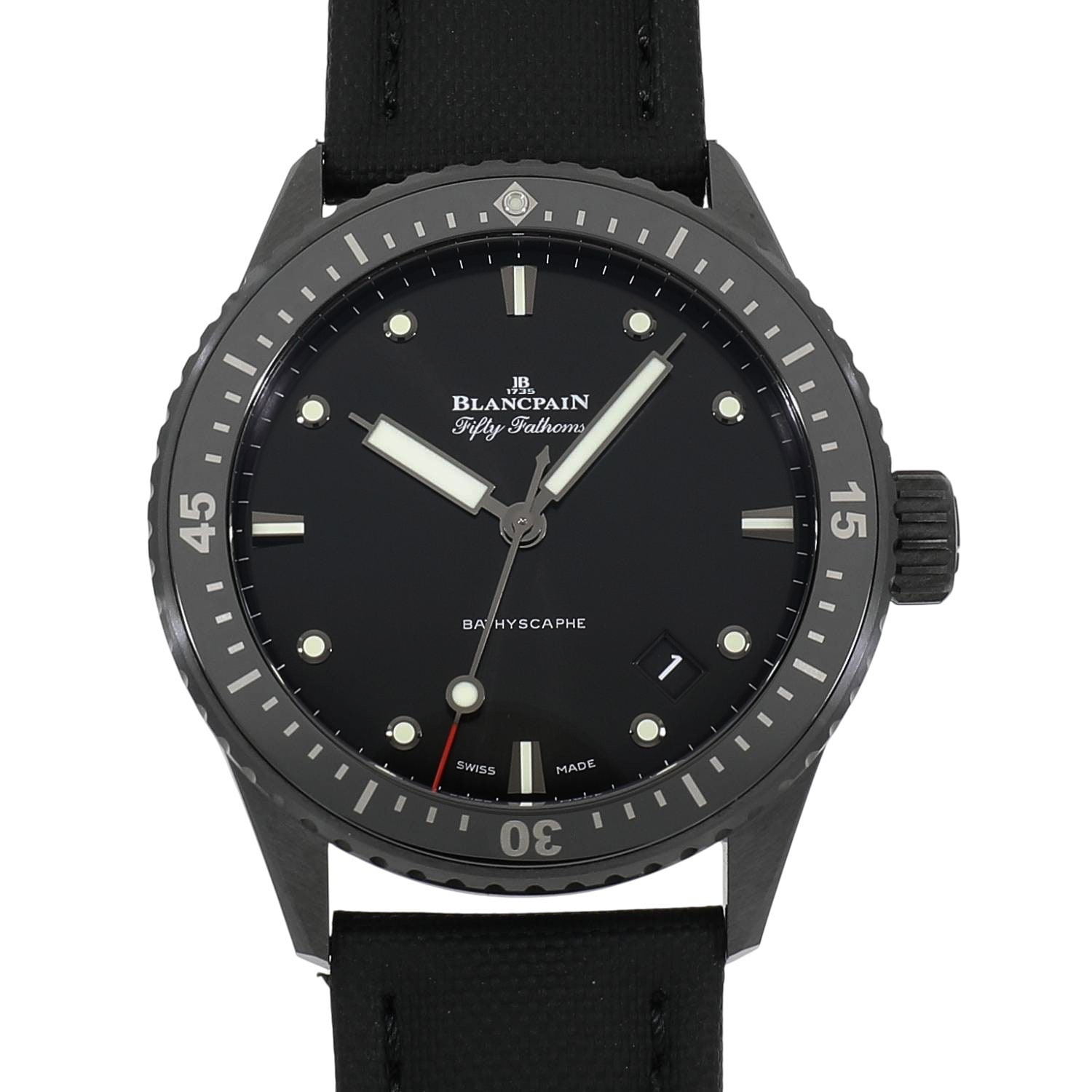 [中古]ブランパン フィフティ ファゾムズ バチスカーフ 5000-0130-B52A ブラック メンズ