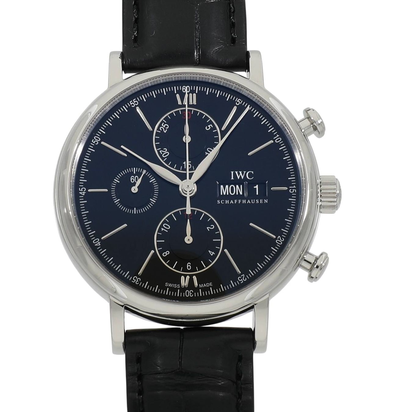 [中古]IWC ポートフィノ クロノグラフ IW391002 ブラック メンズ