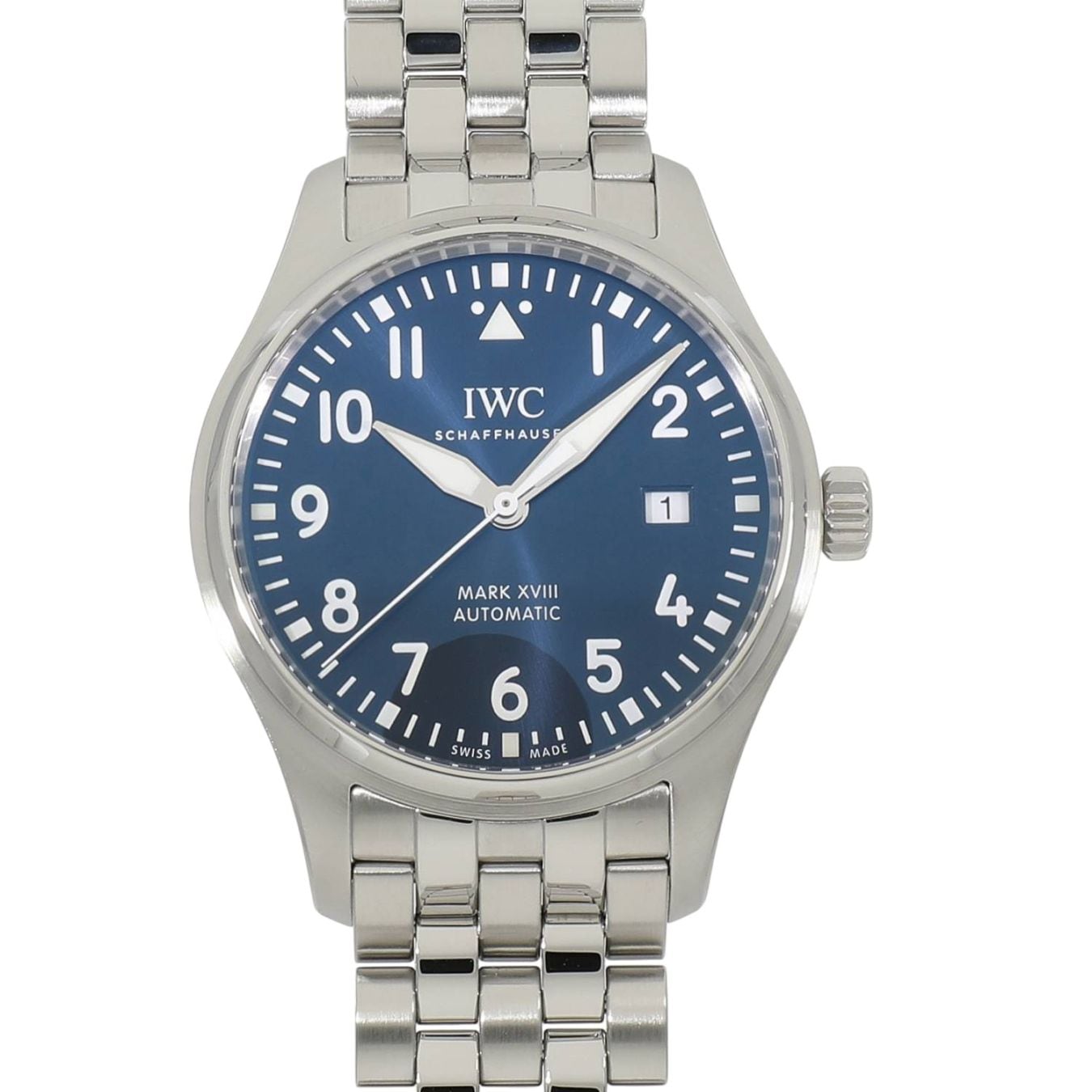 [中古]IWC パイロットウォッチ マークXVIII プティプランス IW327016 ブルー メンズ