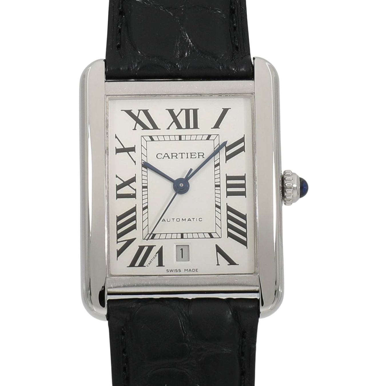 [中古]カルティエ タンク ソロ ウォッチ エクストララージ W5200027 シルバー メンズ