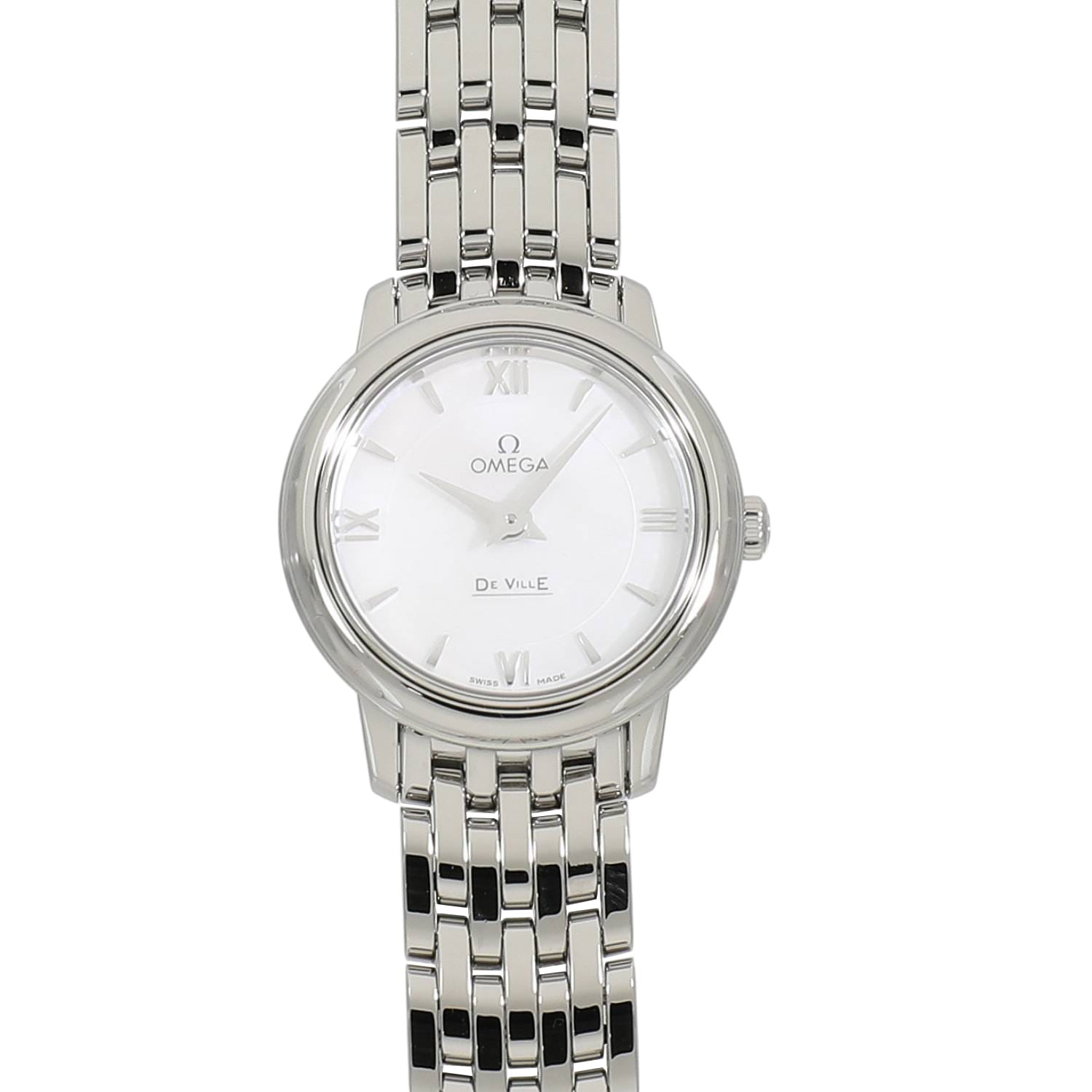 [新品]オメガ デ・ヴィル プレステージ クォーツ 424.10.24.60.05.001 ホワイトシェル レディース