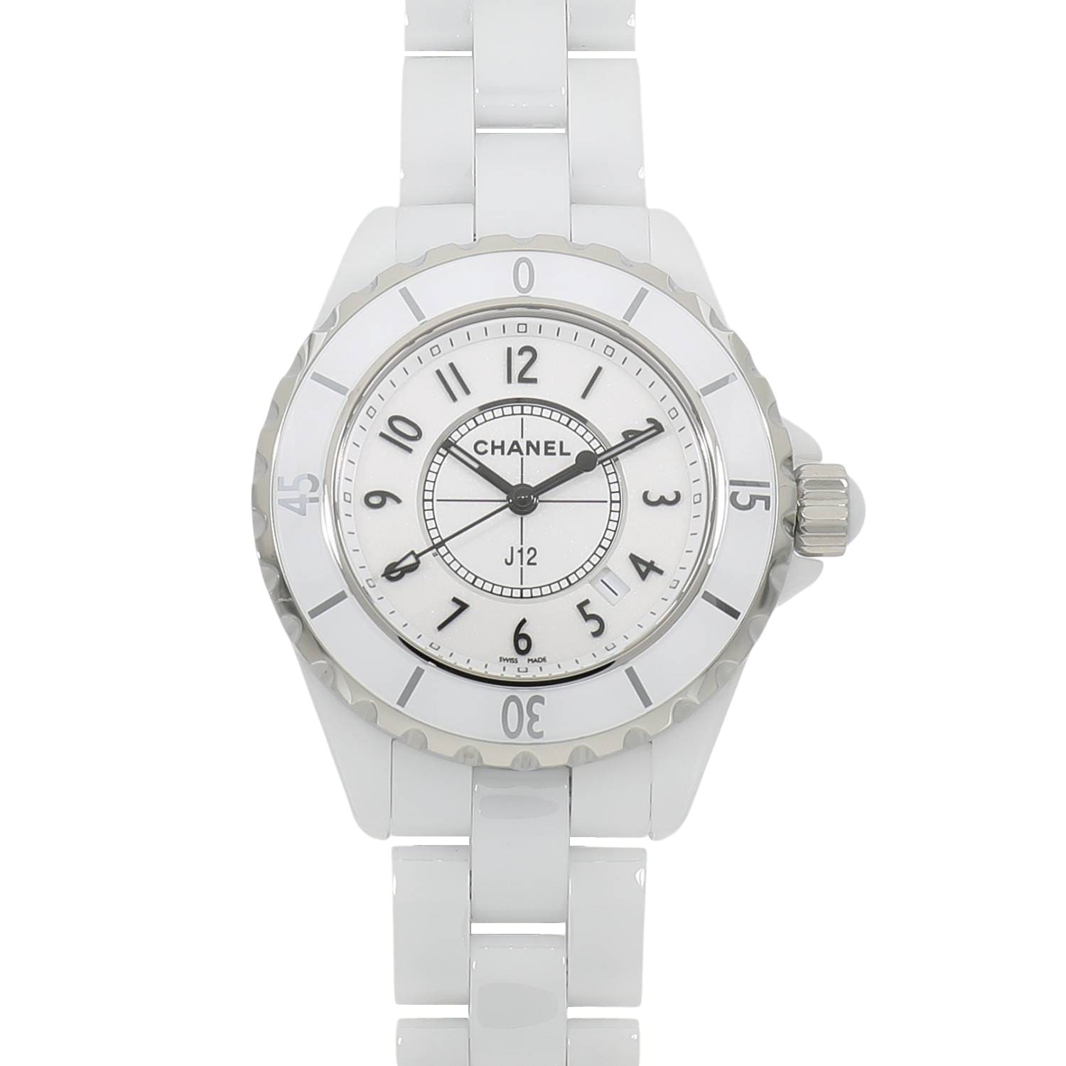 [中古]シャネル J12 ホワイトセラミック 33MM H0968 ホワイト ユニセックス