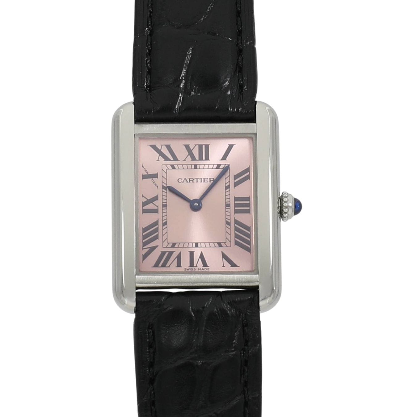 [中古]カルティエ タンク ソロ ウォッチ スモール W5200000 ピンク レディース