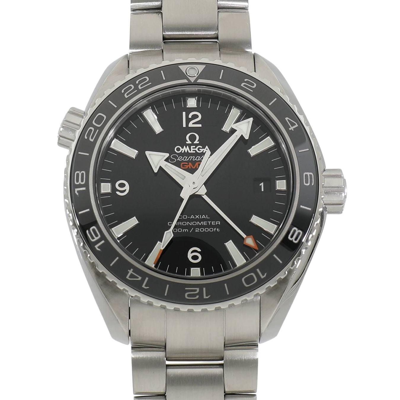 [中古]オメガ シーマスター プラネット オーシャン 600M コーアクシャル クロノメーター GMT 232.30.44.22.01.001 ブラック メンズ
