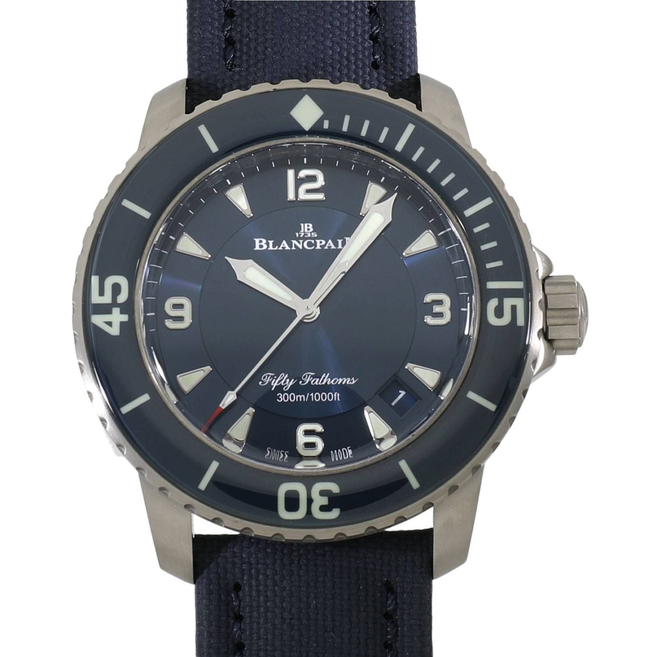 [中古]ブランパン フィフティファゾムズ オートマチック 5015-12B40-O52A ブルー メンズ