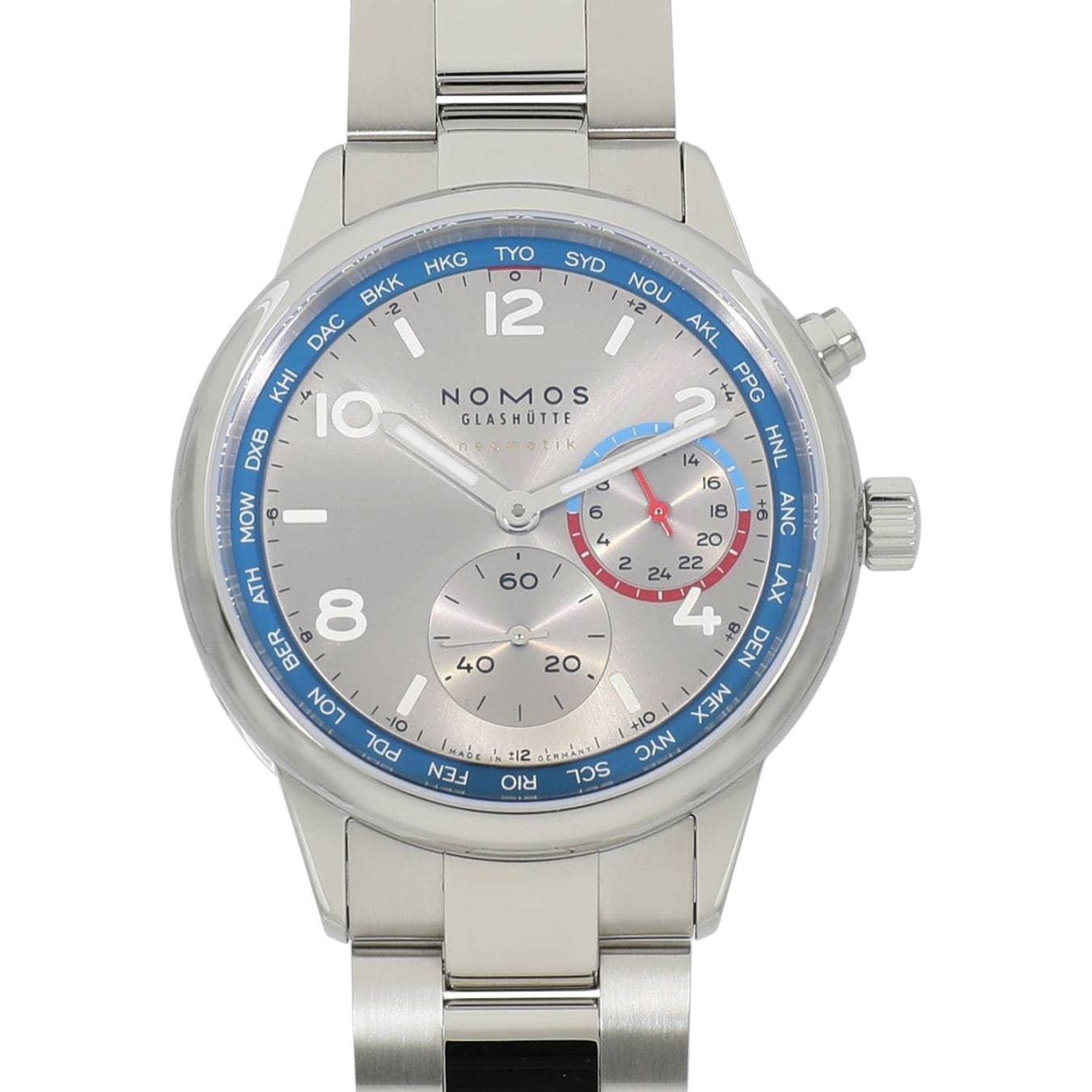 [新品]ノモス クラブ スポーツ ネオマティック ワールドタイマー シルバー 791(NM791) シルバー メンズ