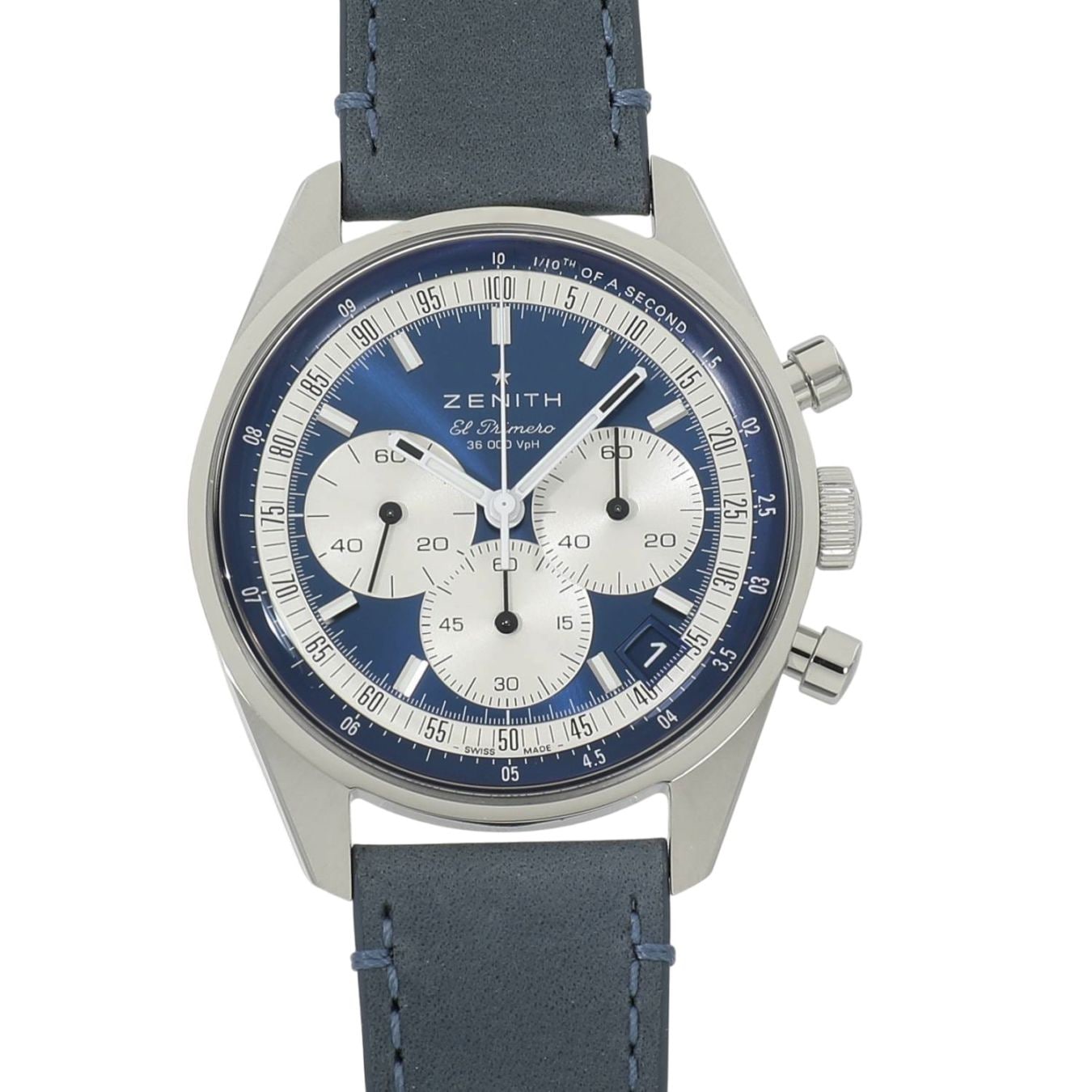 [中古]ゼニス クロノマスター オリジナル 1969 ブティックエディション 03.3200.3600/51.C902 ブルー×シルバー メンズ
