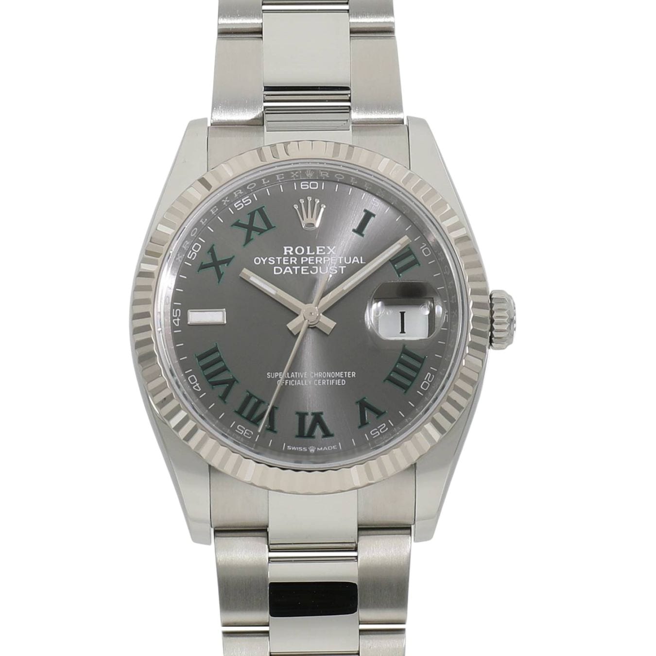 [中古]ロレックス デイトジャスト 36 126234 ランダム スレートローマ メンズ