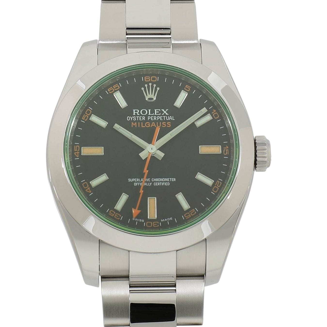 [中古]ロレックス ミルガウス 116400GV V番 ブラック メンズ