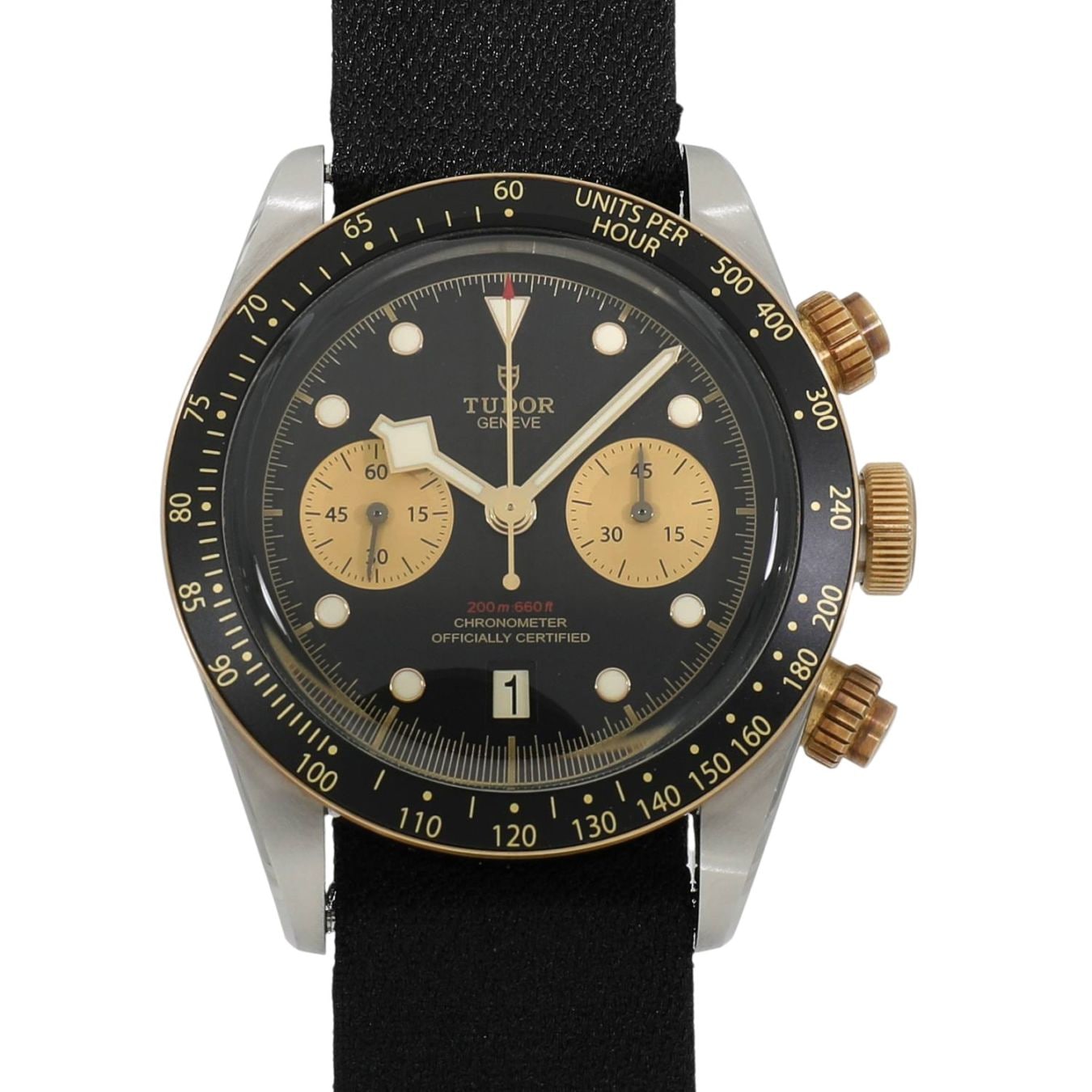 [中古]チューダー ブラック ベイ クロノグラフ S&G M79363N-0003 ブラック×ゴールド メンズ